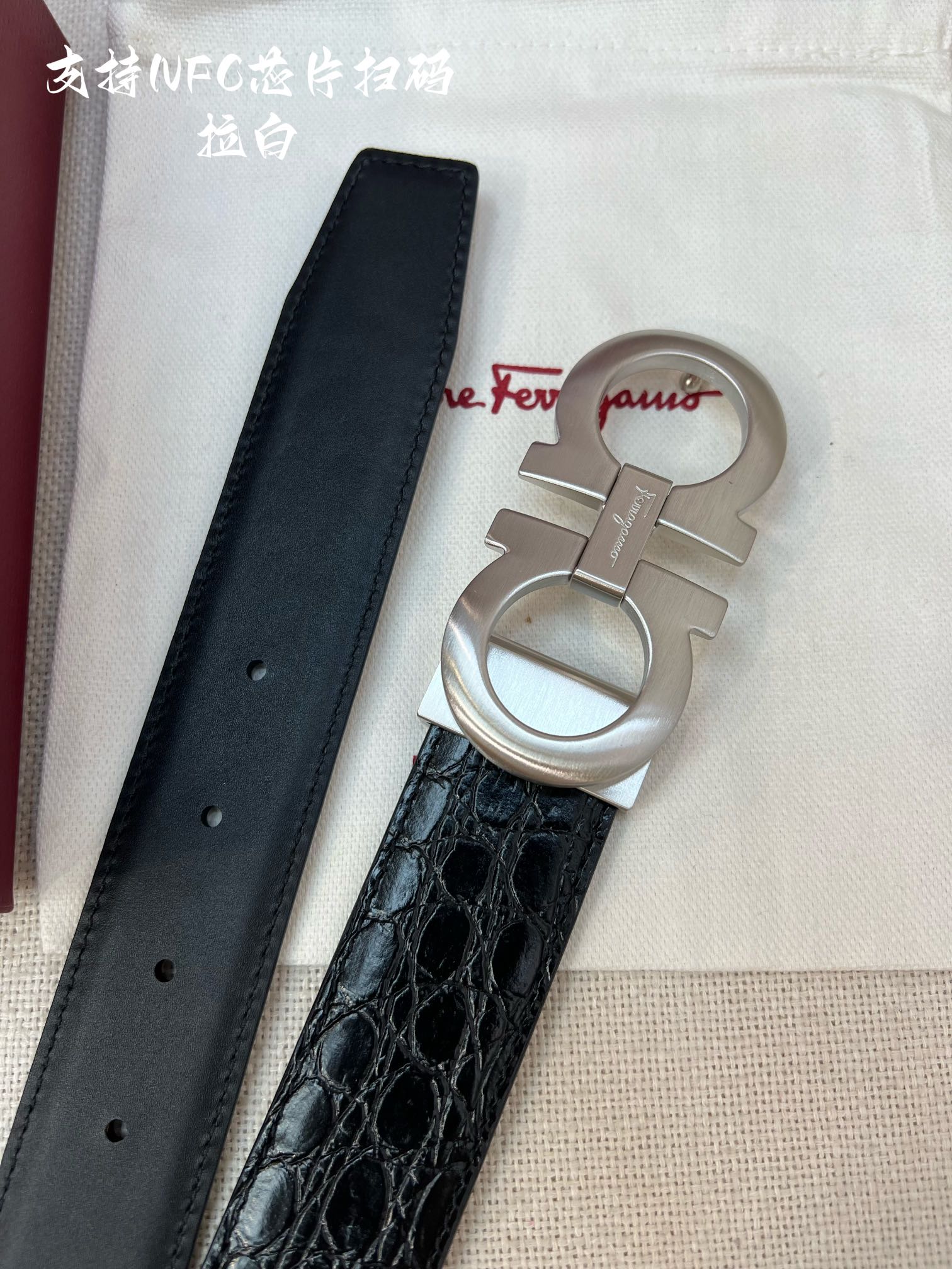 Salvatore Ferragamo Male Leather Belt Cow Leather M