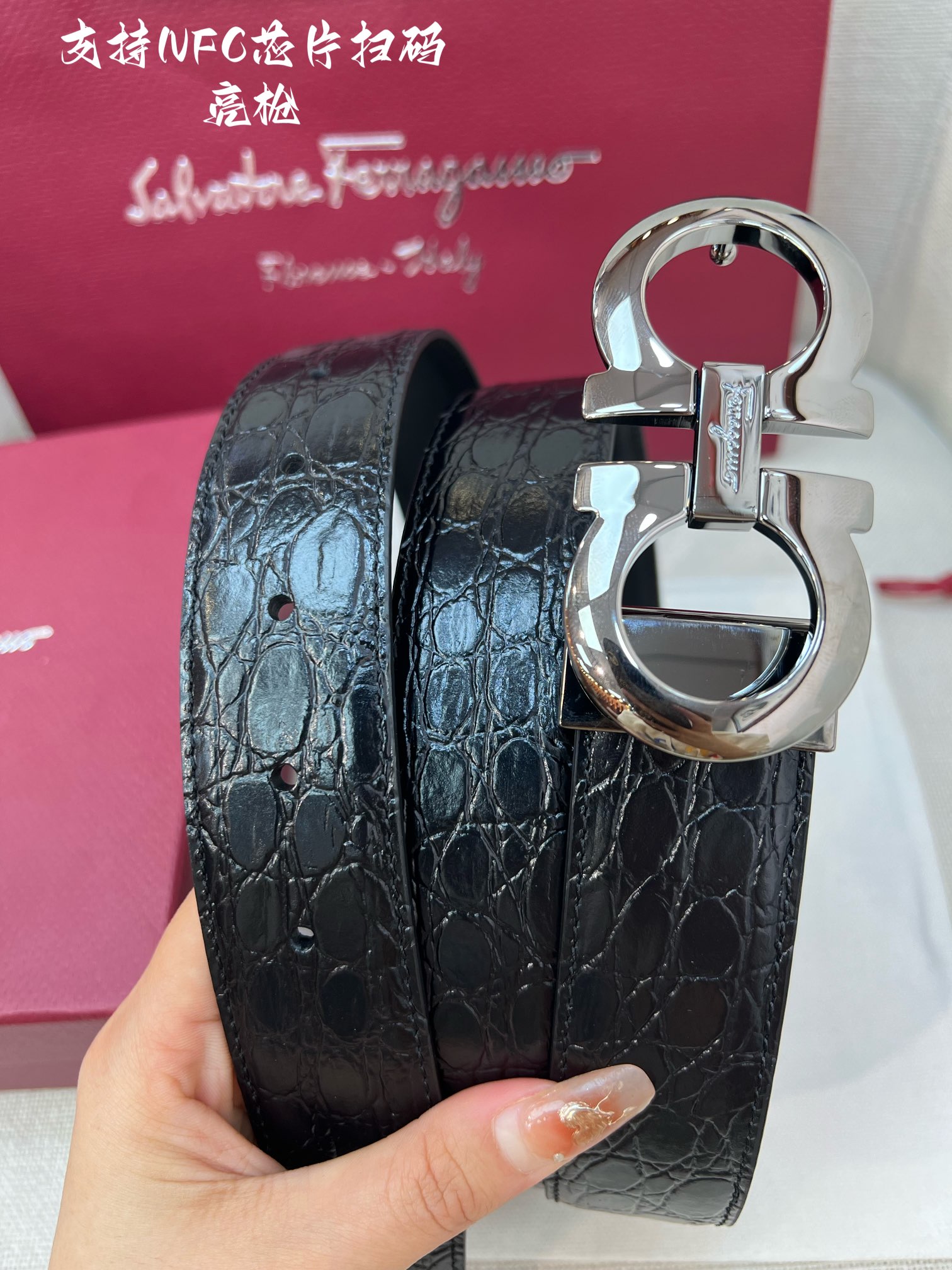 Salvatore Ferragamo Male Leather Belt Cow Leather M