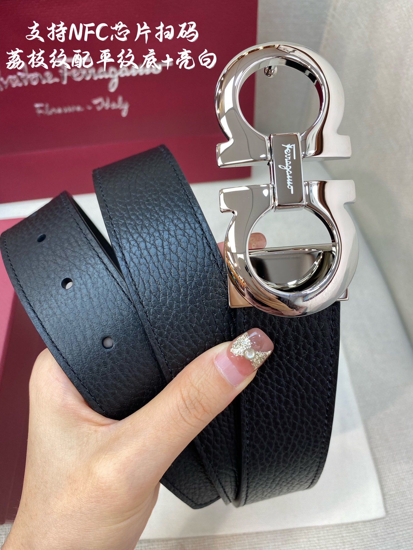 Salvatore Ferragamo Male Leather Belt Cow Leather M