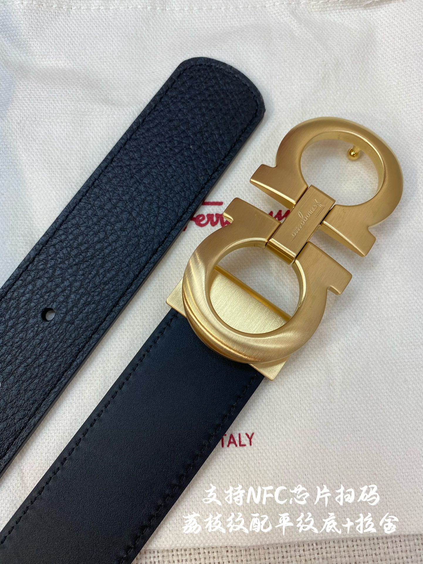 Salvatore Ferragamo Male Leather Belt Cow Leather M