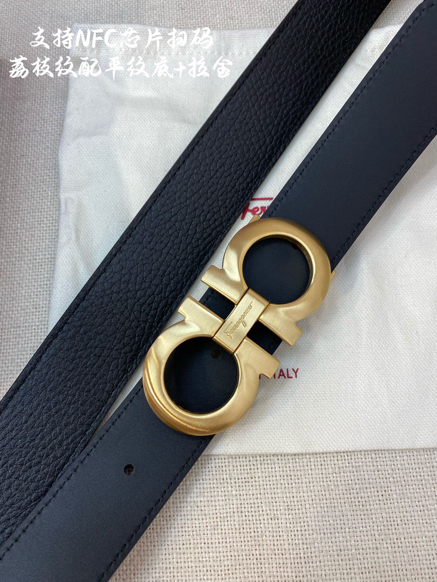 Salvatore Ferragamo Male Leather Belt Cow Leather M