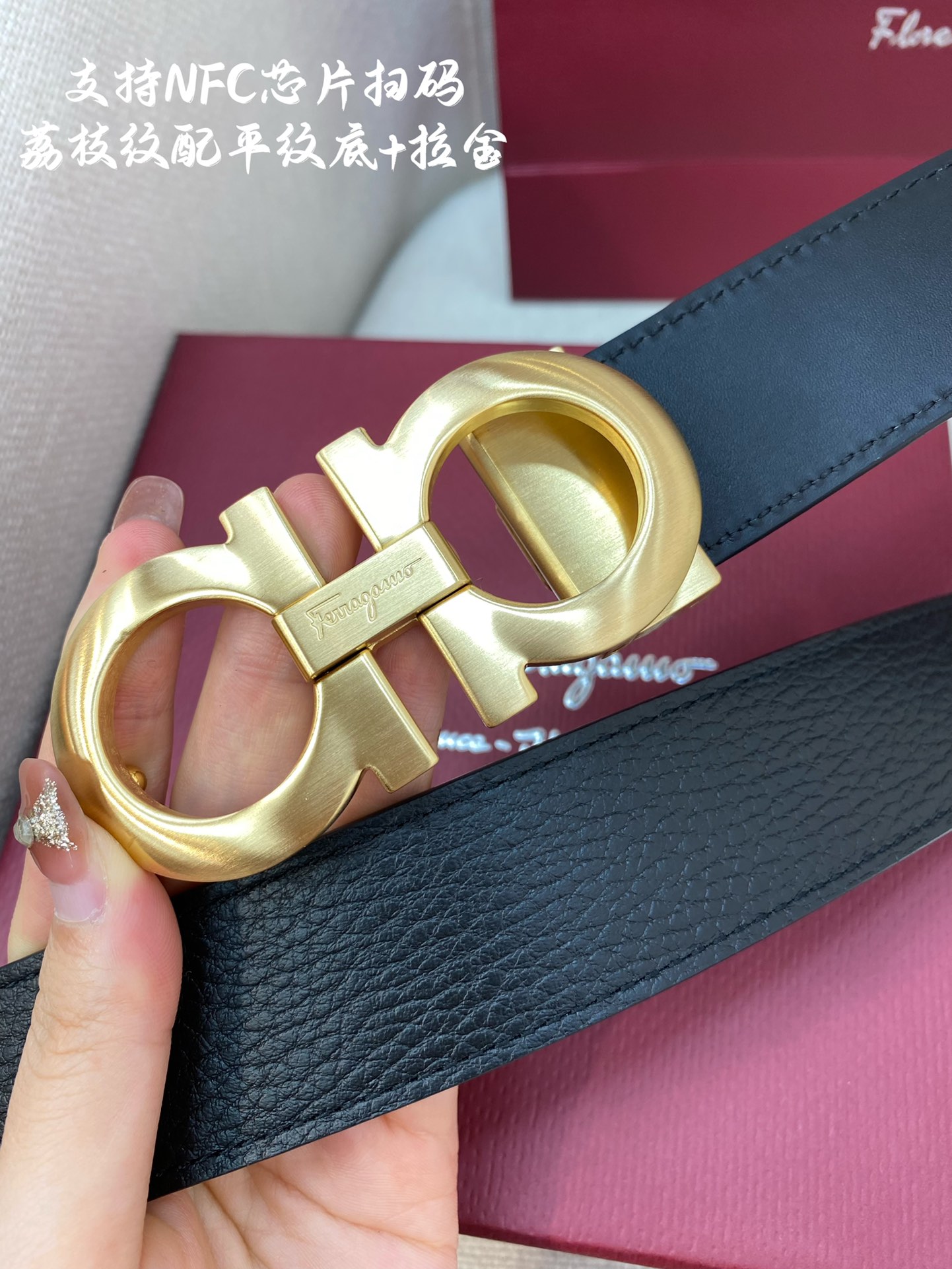 Salvatore Ferragamo Male Leather Belt Cow Leather M