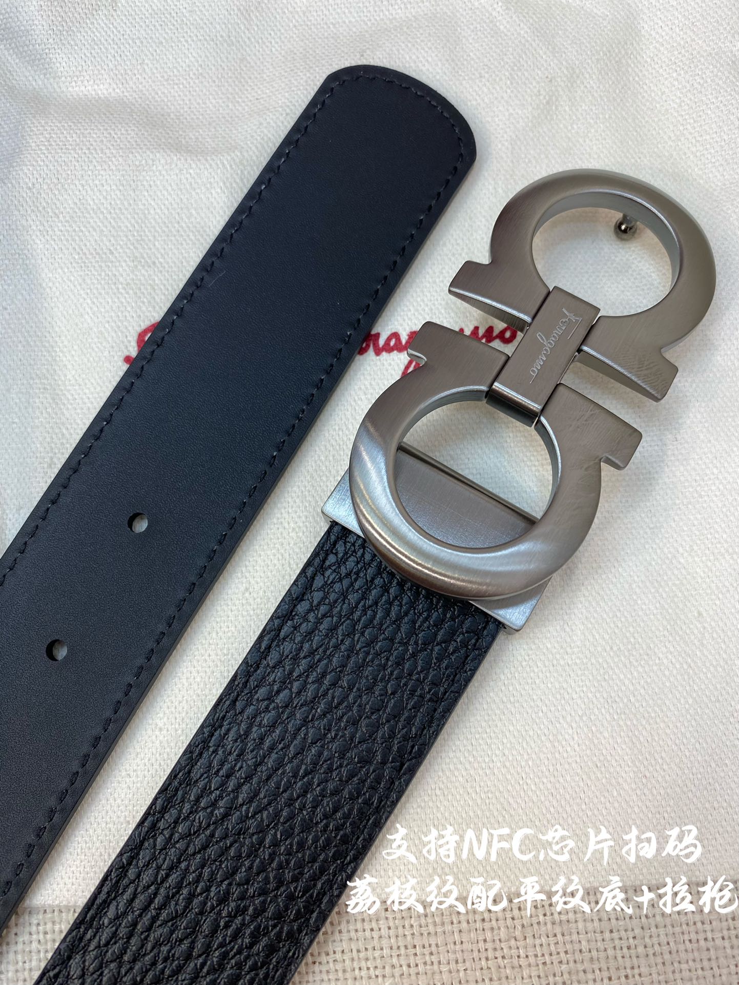 Salvatore Ferragamo Male Leather Belt Cow Leather M