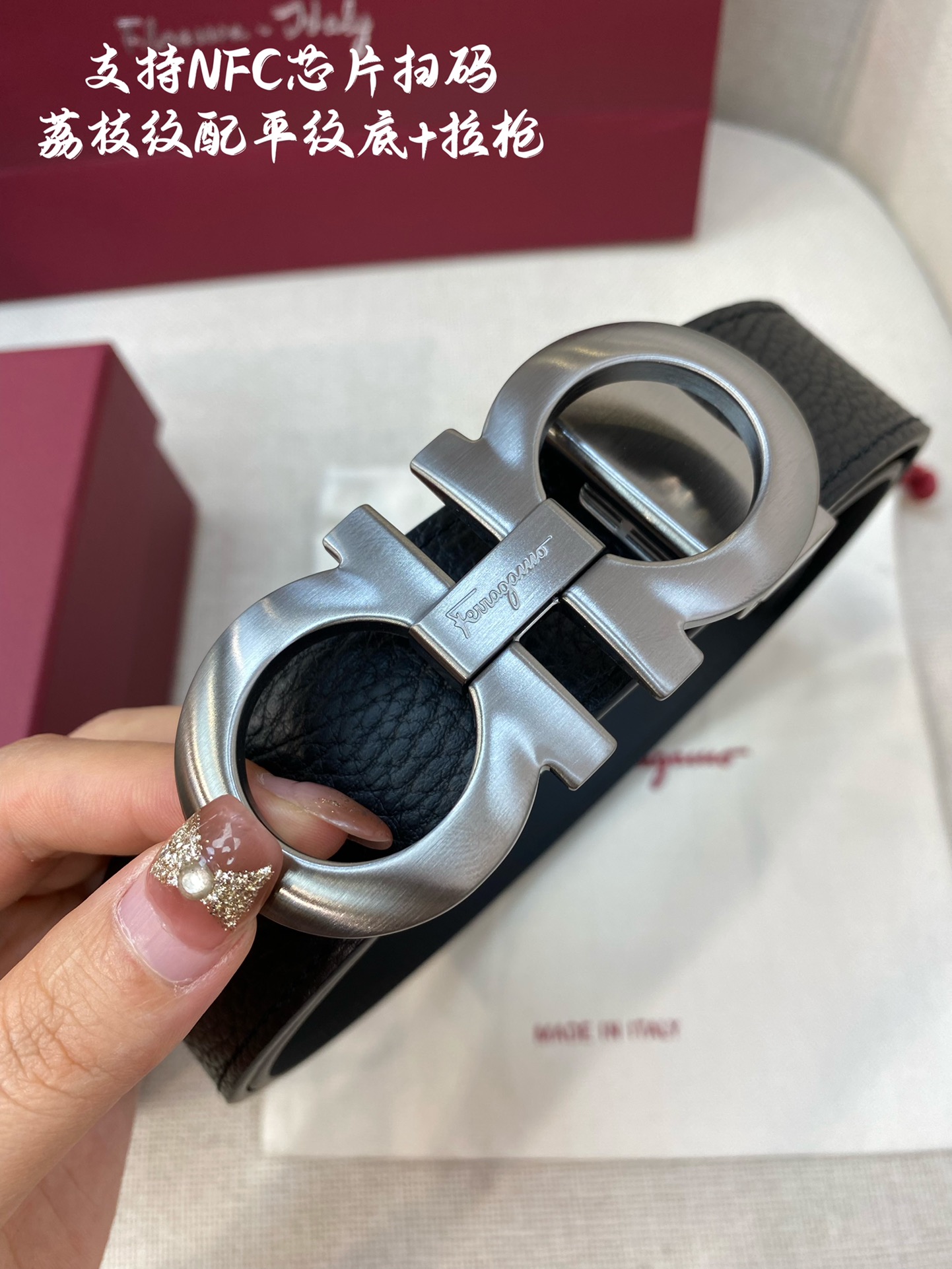 Salvatore Ferragamo Male Leather Belt Cow Leather M