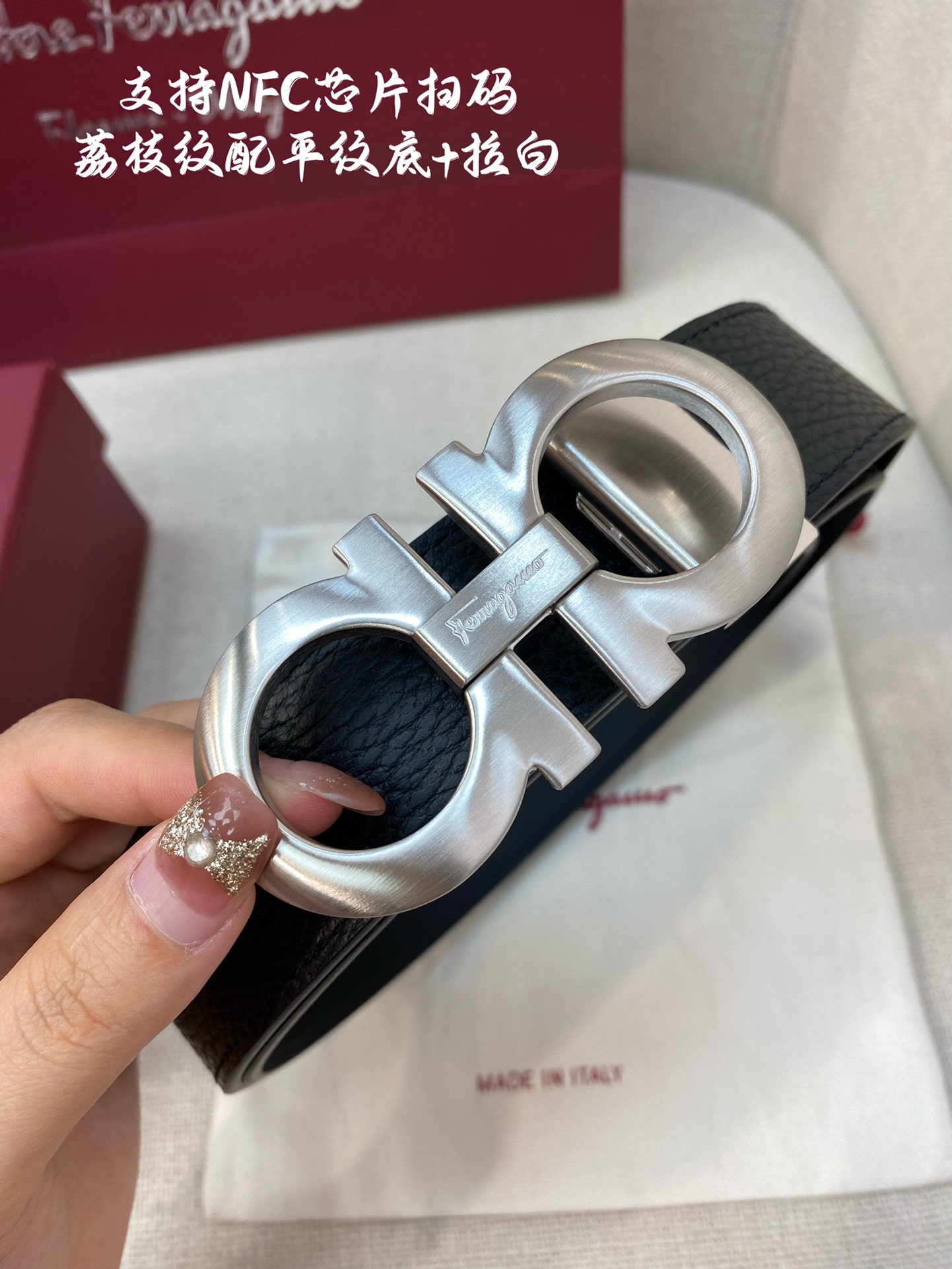 Salvatore Ferragamo Male Leather Belt Cow Leather M