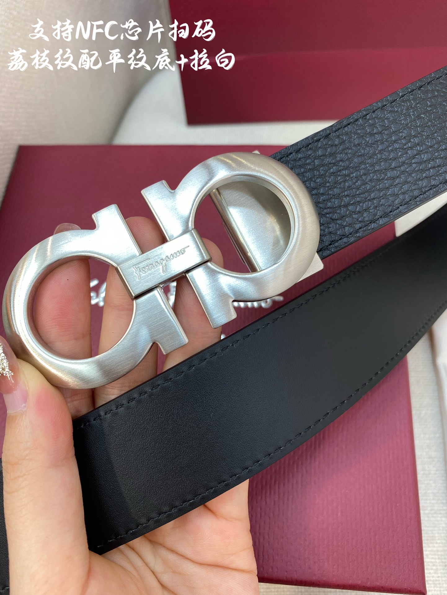 Salvatore Ferragamo Male Leather Belt Cow Leather M