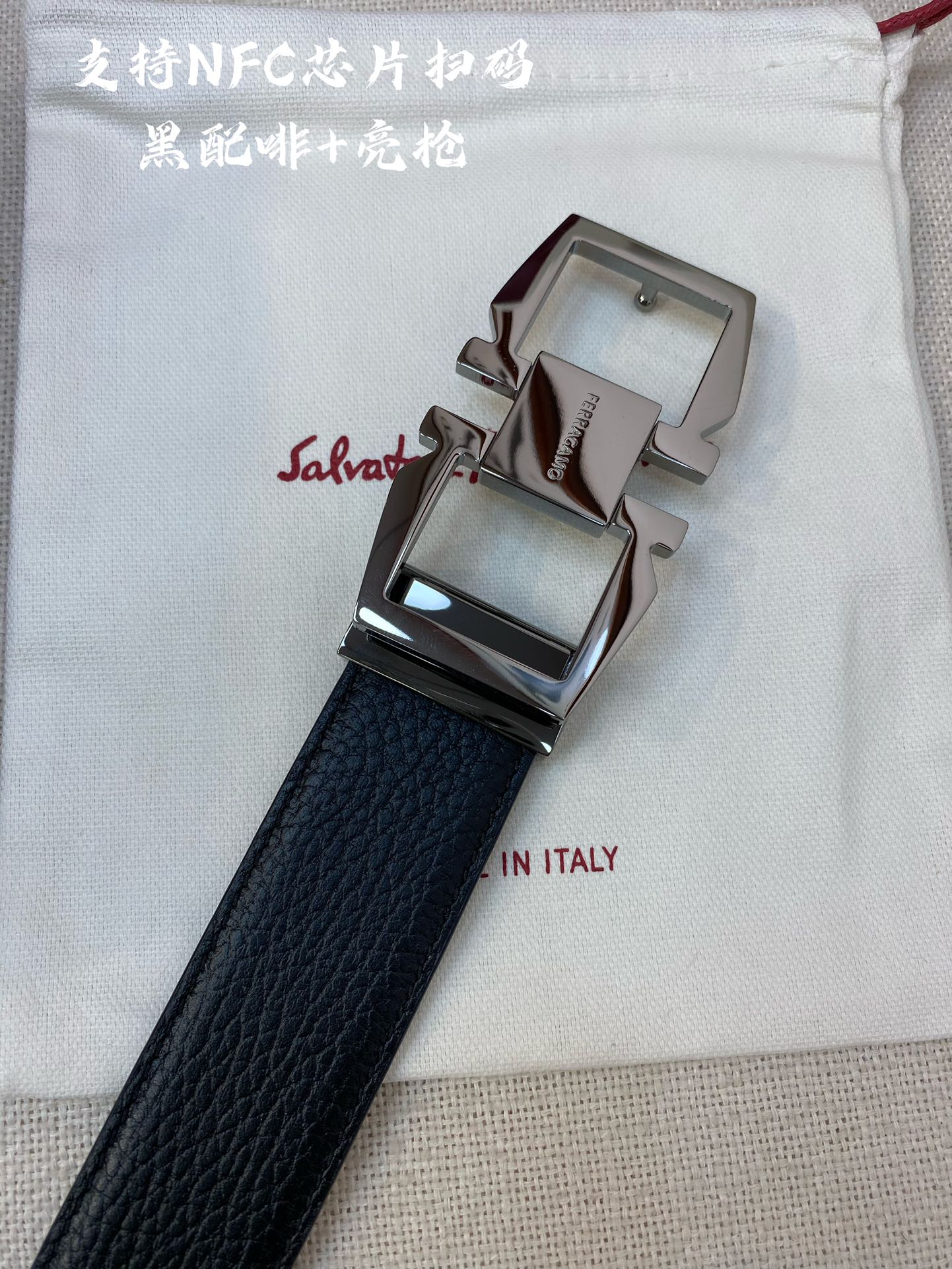 Salvatore Ferragamo Male Leather Belt Cow Leather M