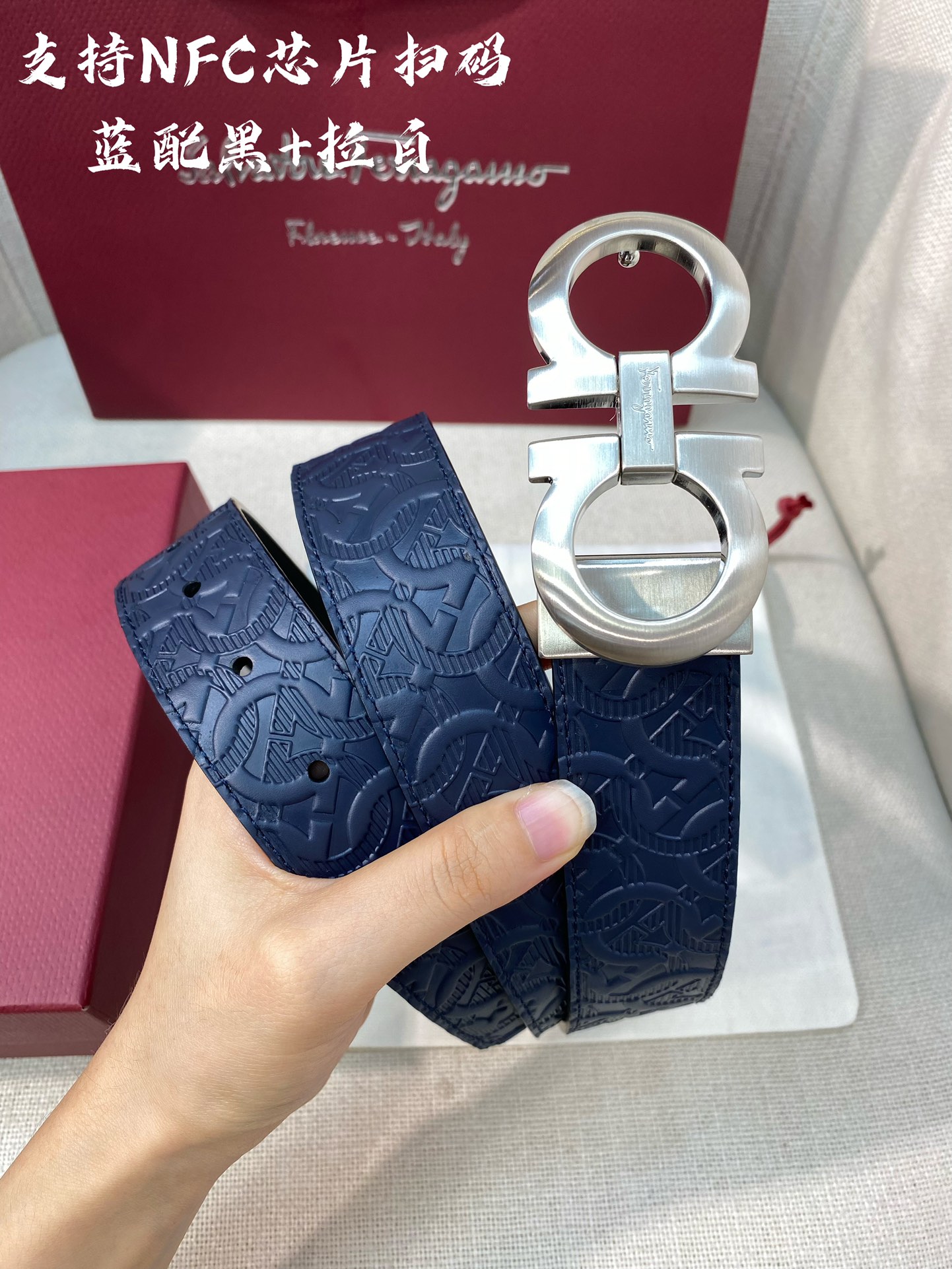 Salvatore Ferragamo Male Leather Belt Cow Leather M