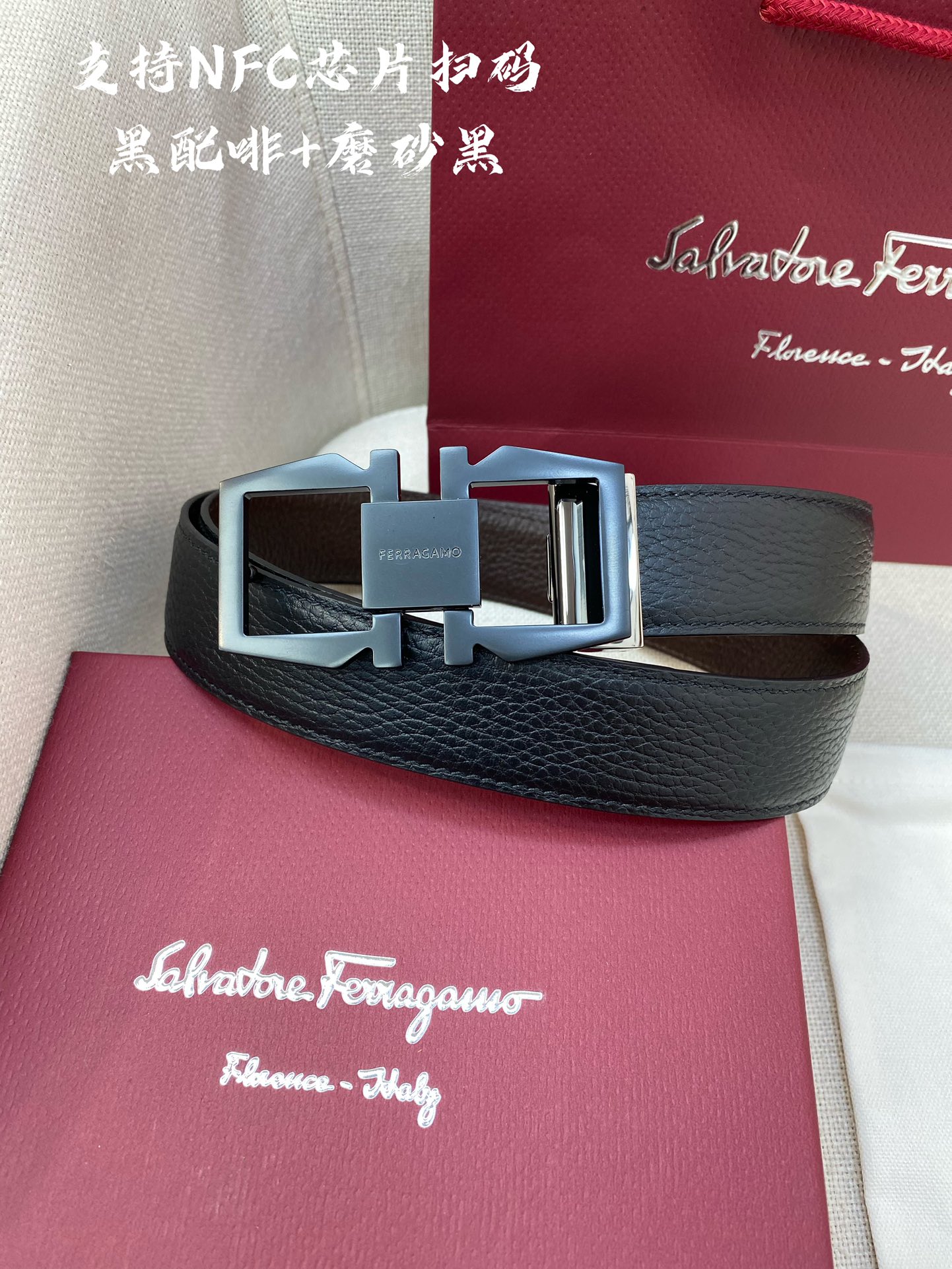 Salvatore Ferragamo Male Leather Belt Cow Leather M