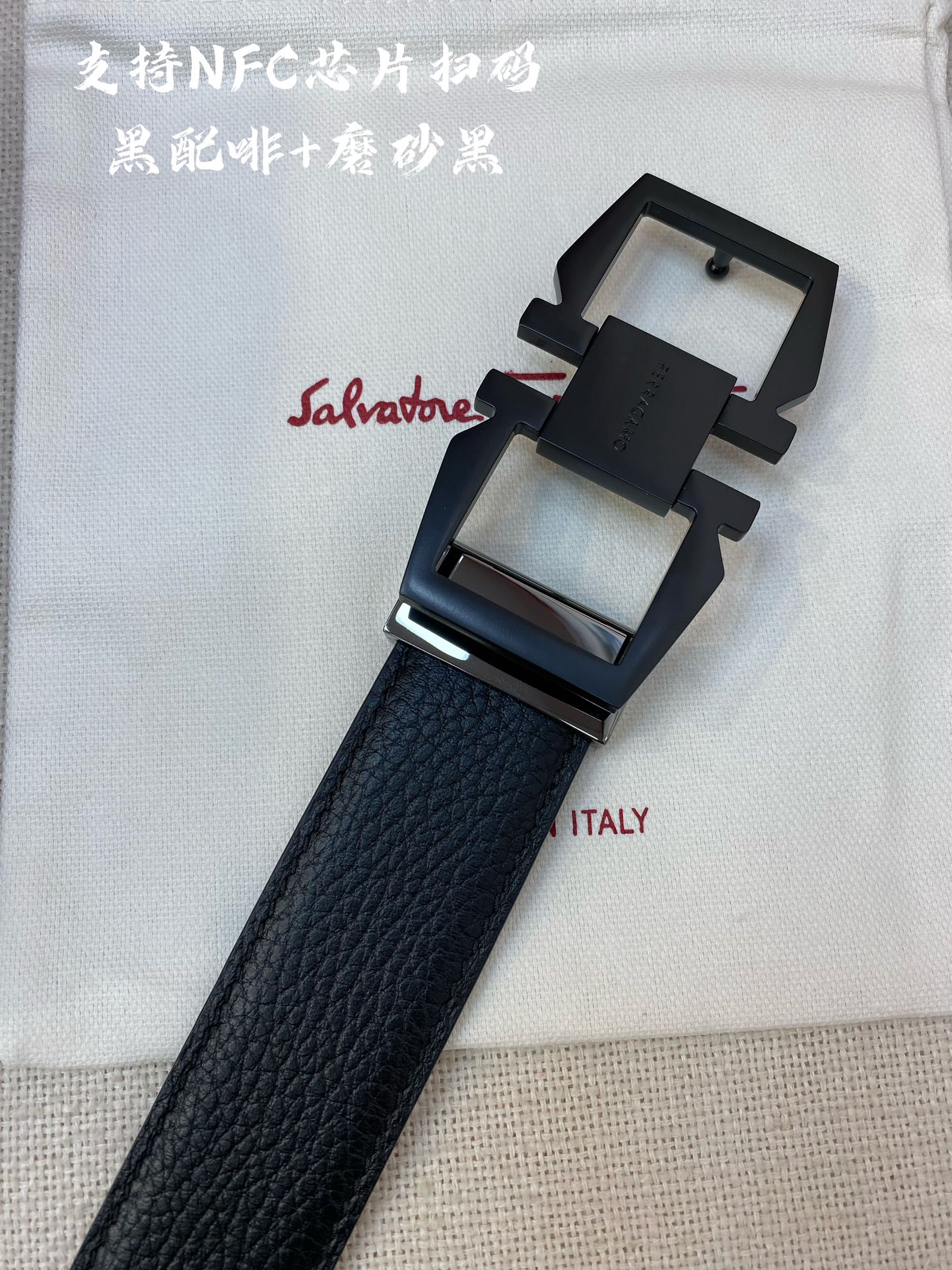 Salvatore Ferragamo Male Leather Belt Cow Leather M