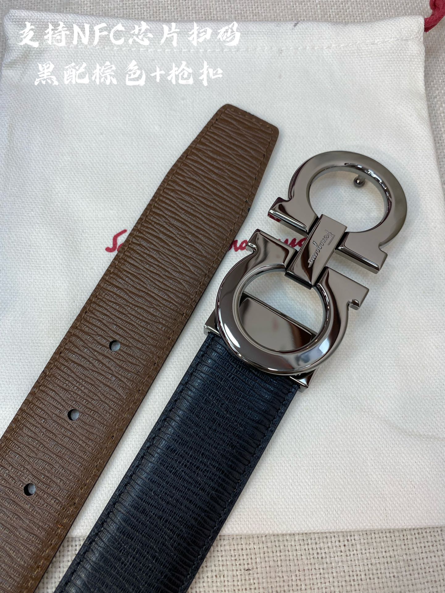 Salvatore Ferragamo Male Leather Belt Cow Leather 13514-m