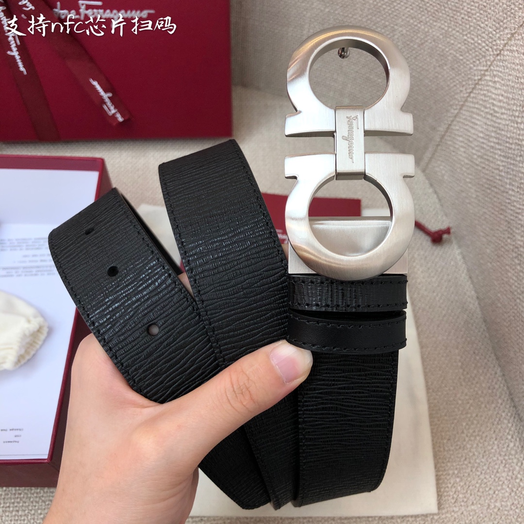 Salvatore Ferragamo Male Leather Belt Cow Leather M