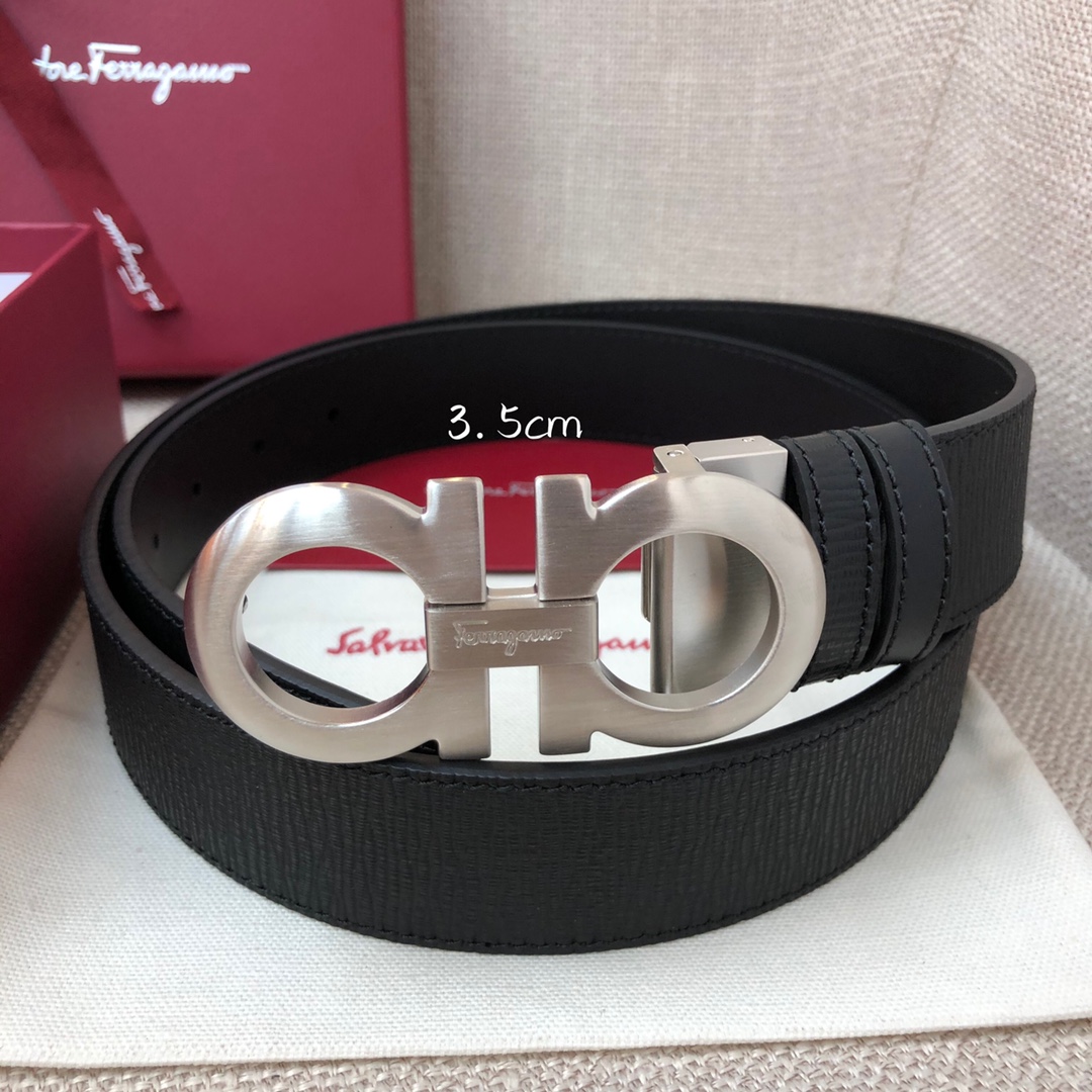 Salvatore Ferragamo Male Leather Belt Cow Leather M