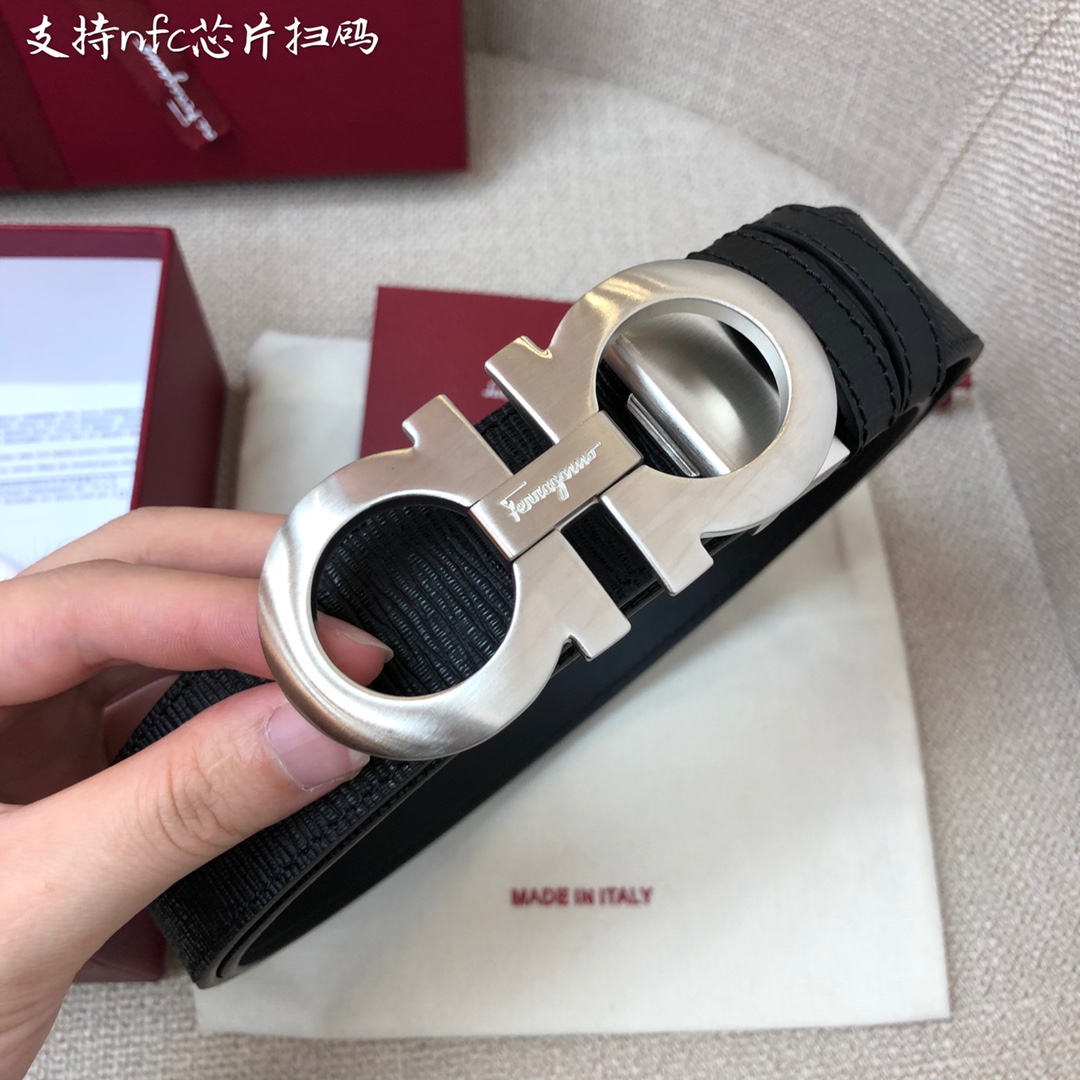 Salvatore Ferragamo Male Leather Belt Cow Leather M