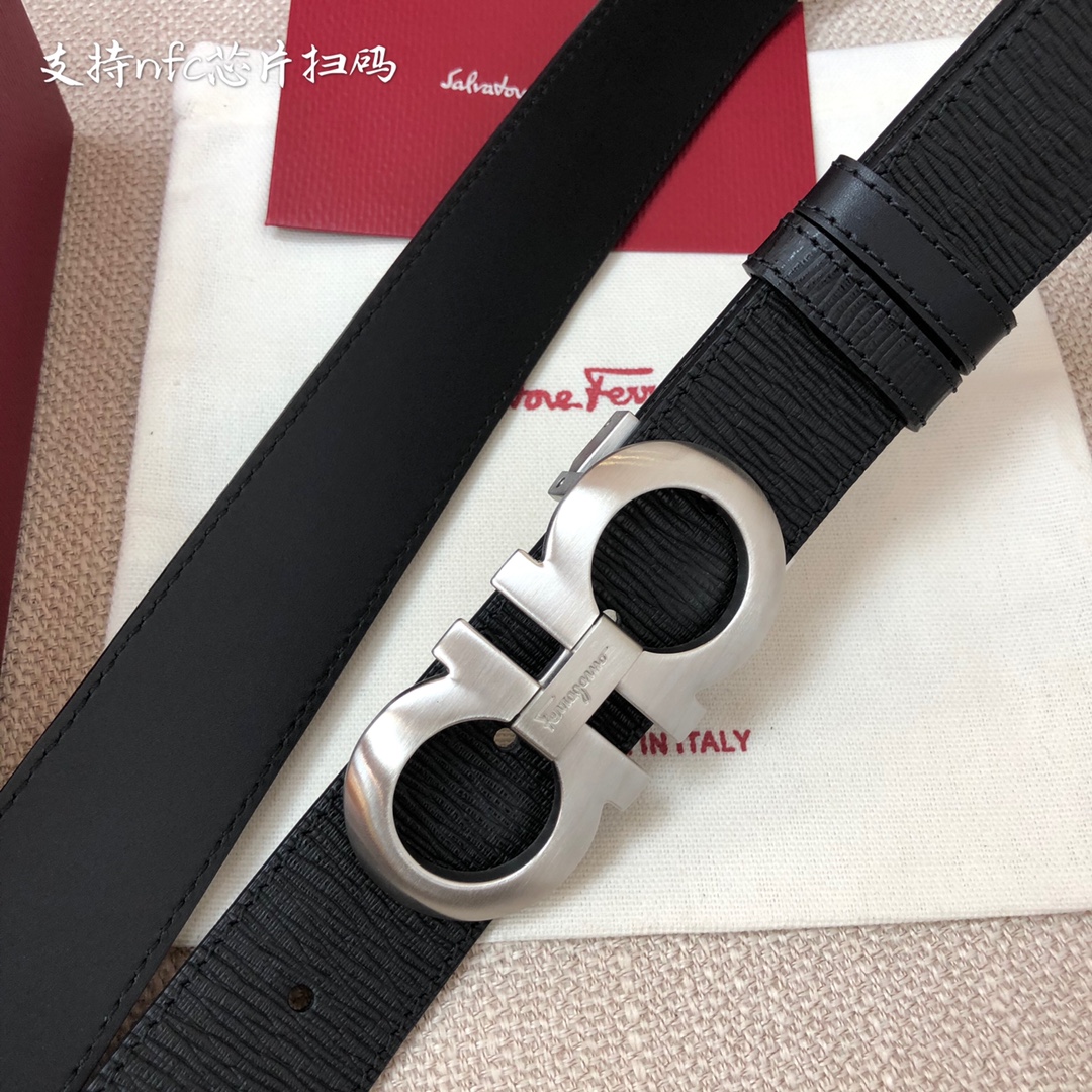 Salvatore Ferragamo Male Leather Belt Cow Leather M