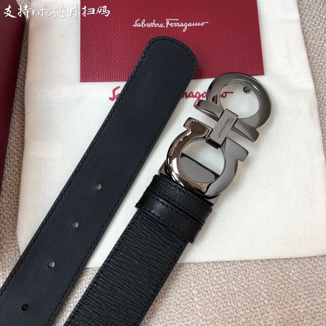 Salvatore Ferragamo Male Leather Belt Cow Leather M