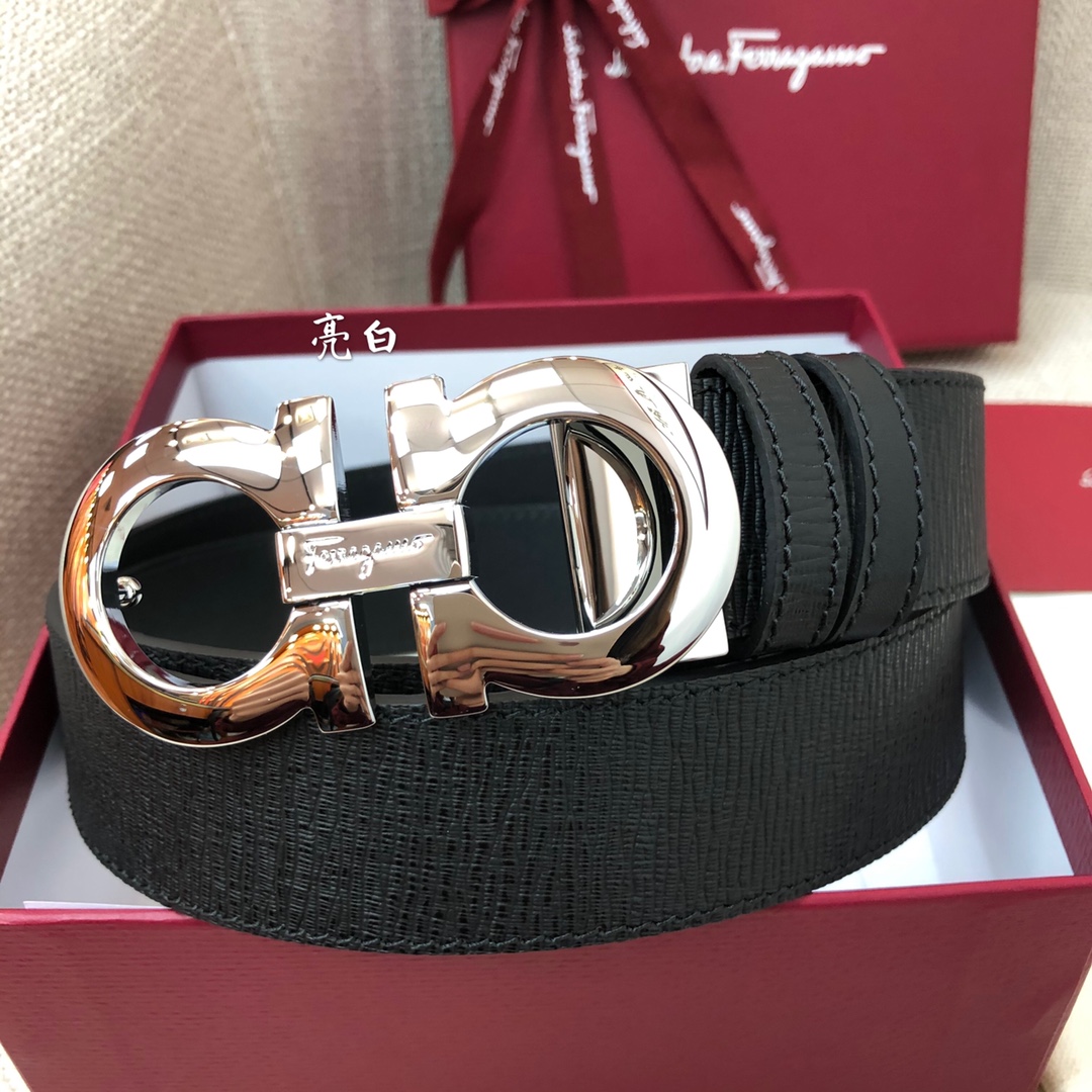Salvatore Ferragamo Male Leather Belt Cow Leather M