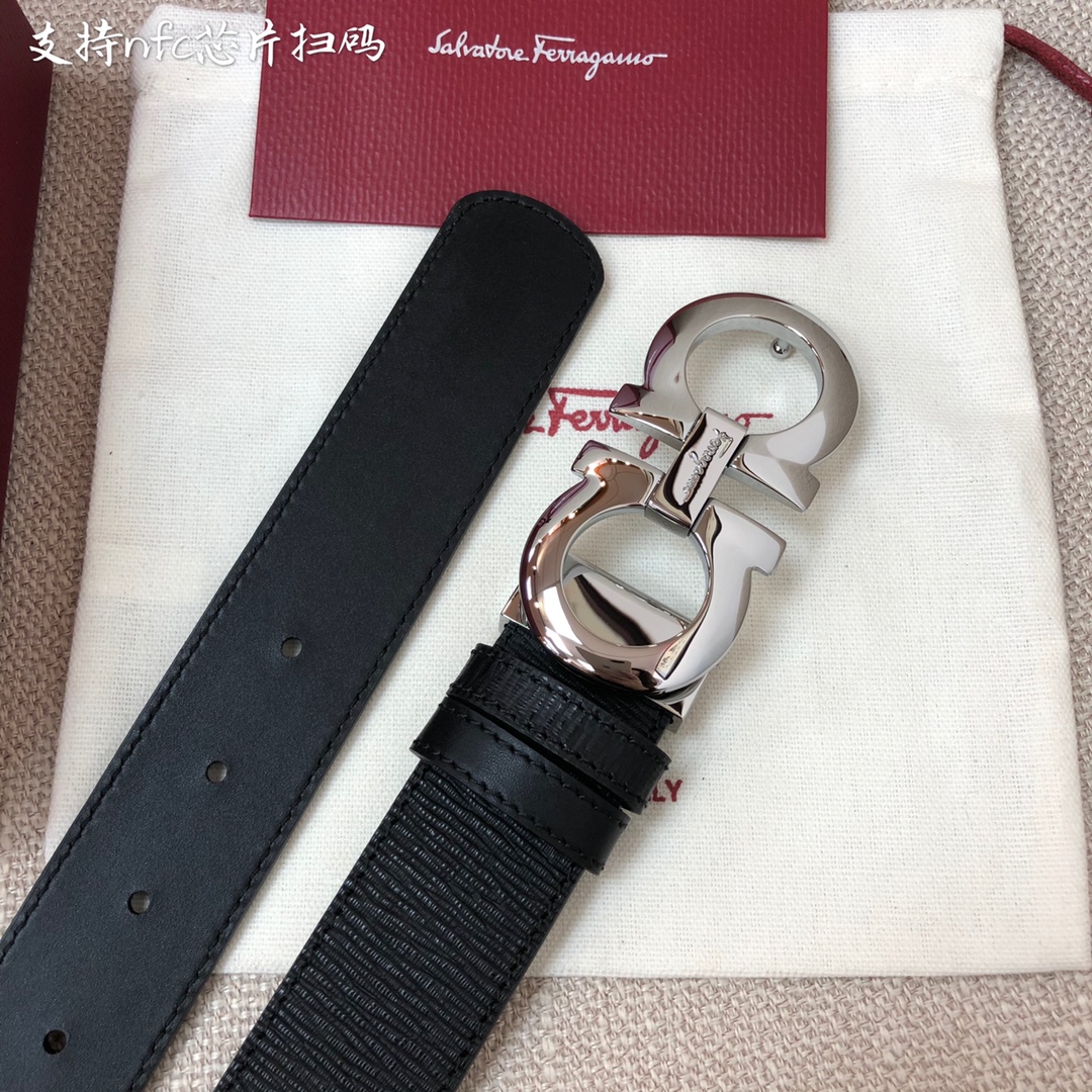 Salvatore Ferragamo Male Leather Belt Cow Leather M