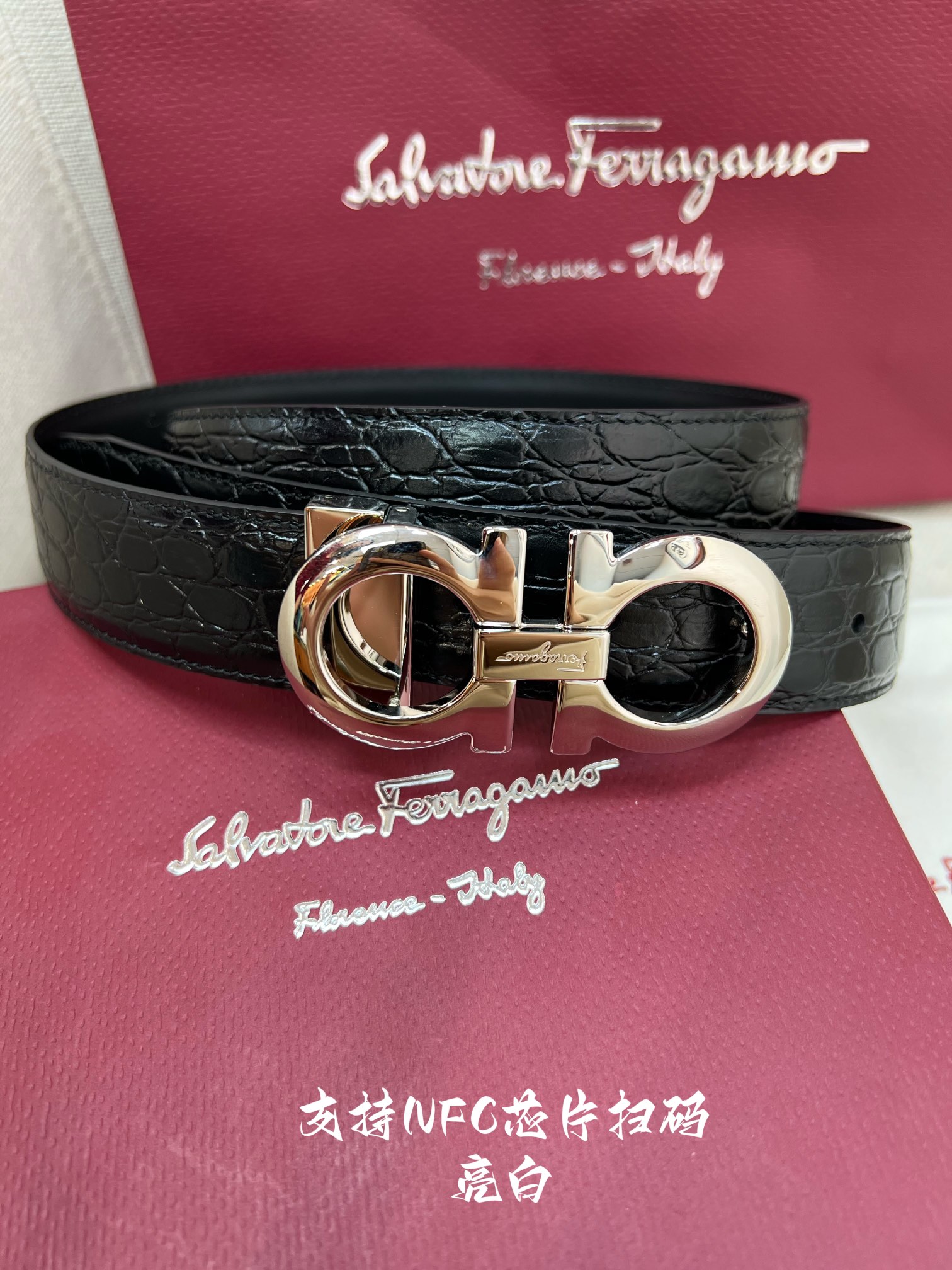 Salvatore Ferragamo Male Leather Belt Cow Leather M
