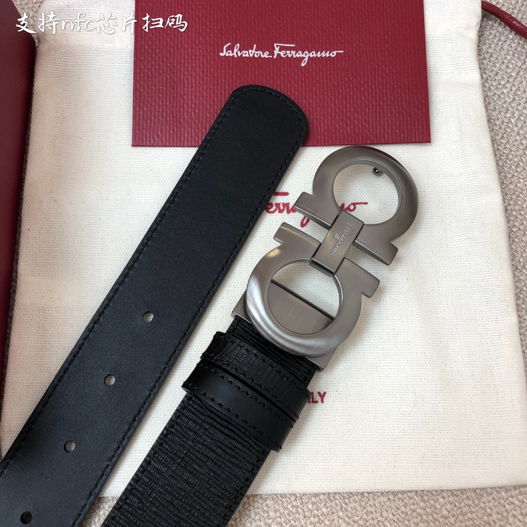 Salvatore Ferragamo Male Leather Belt Cow Leather M
