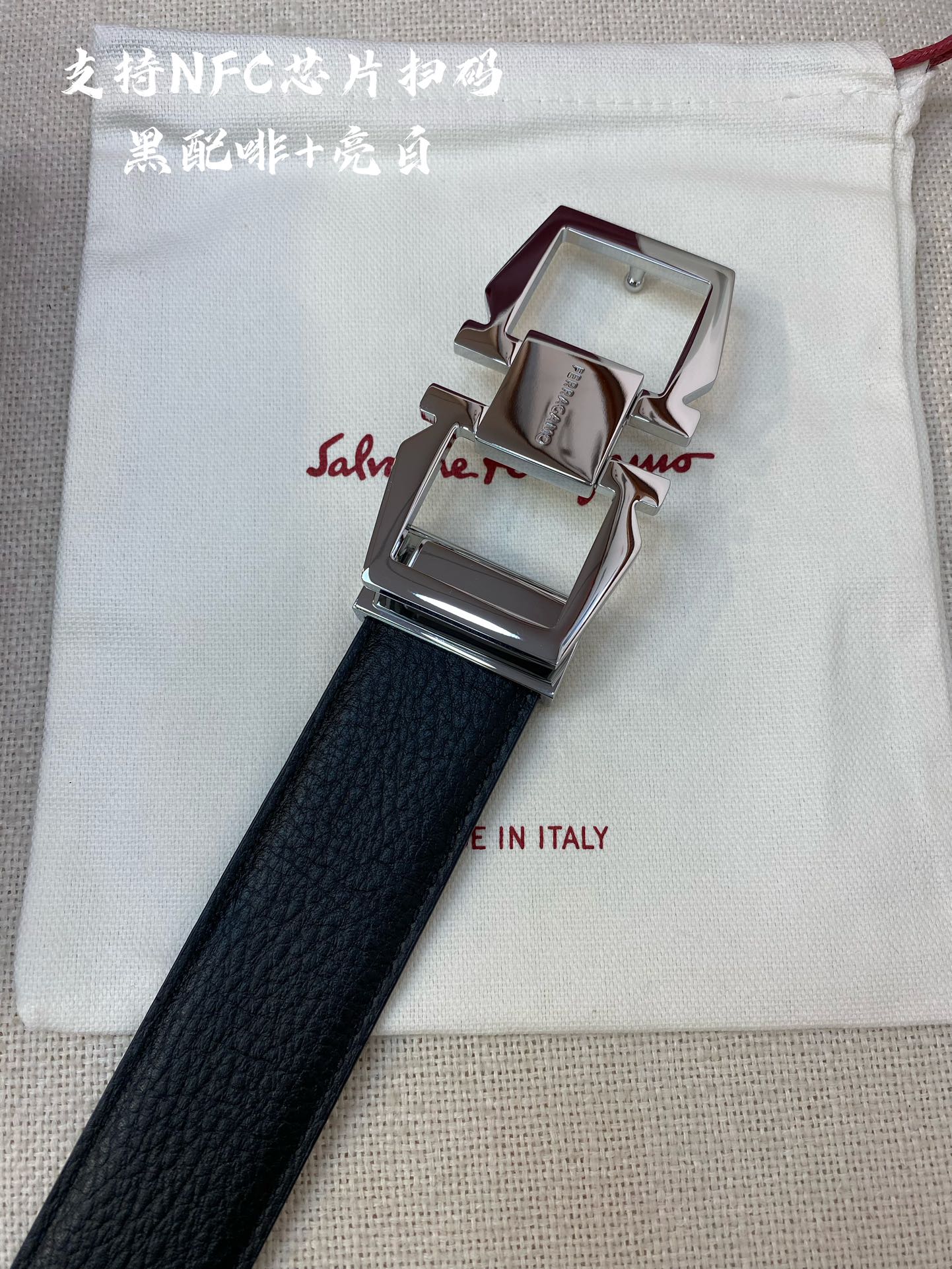 Salvatore Ferragamo Male Leather Belt Cow Leather M
