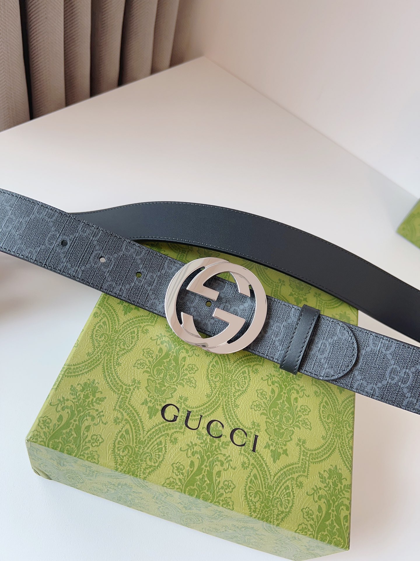 Gucci Leather Belt Canvas S-m