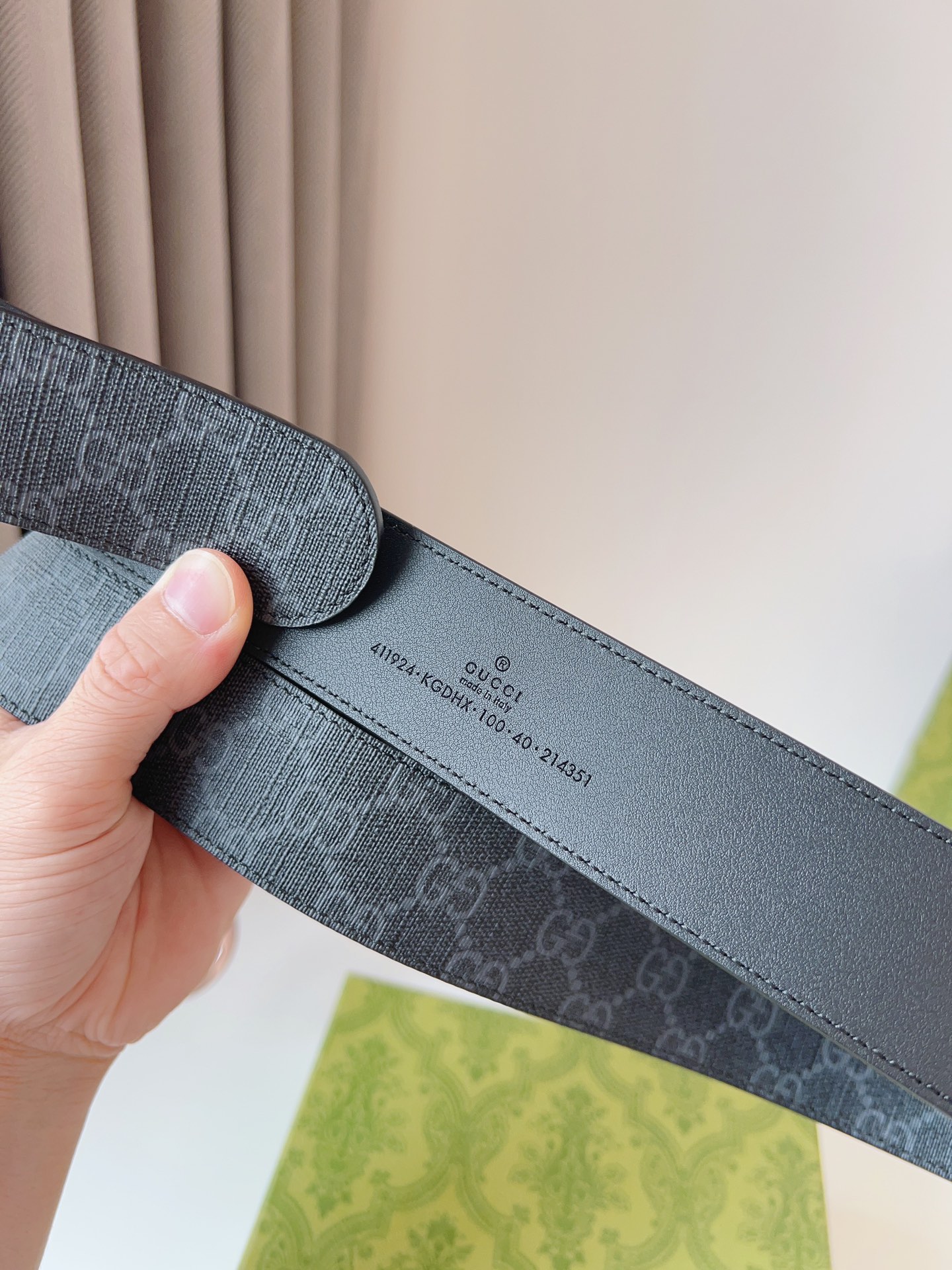 Gucci Leather Belt Canvas S-m