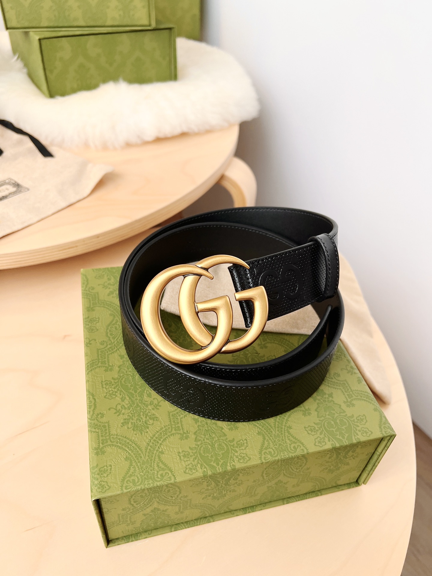 Gucci Male Leather Belt Black M