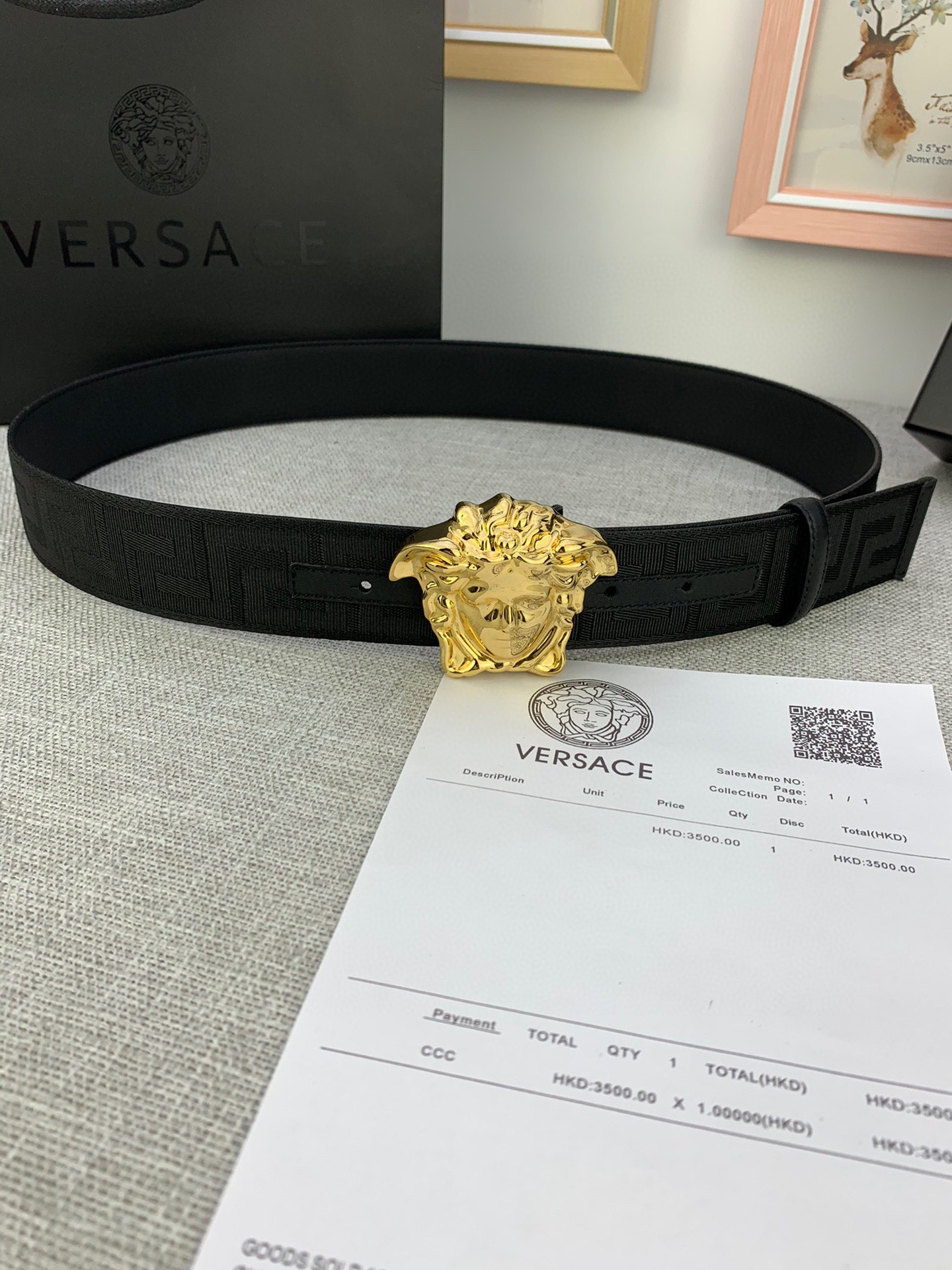 Versace Basic Belt Canvas S-m
