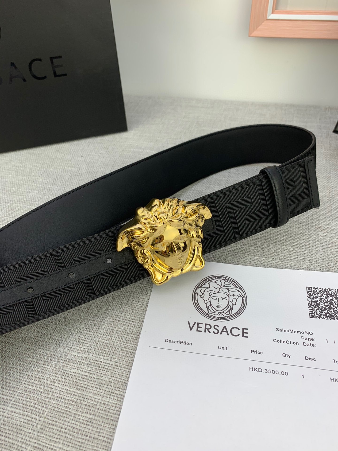 Versace Basic Belt Canvas S-m