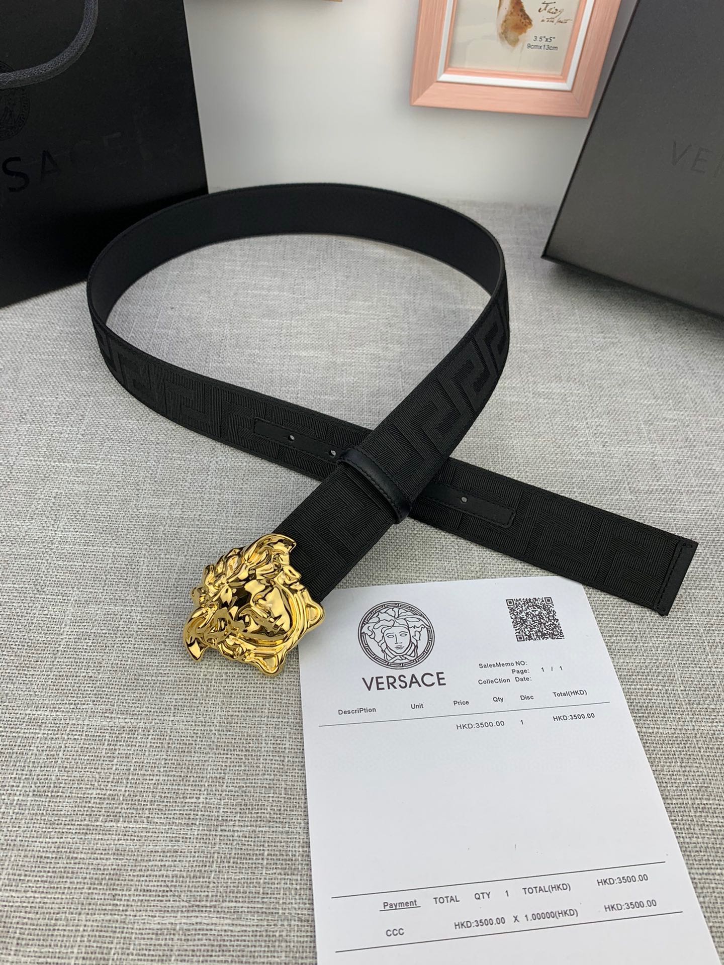 Versace Basic Belt Canvas S-m