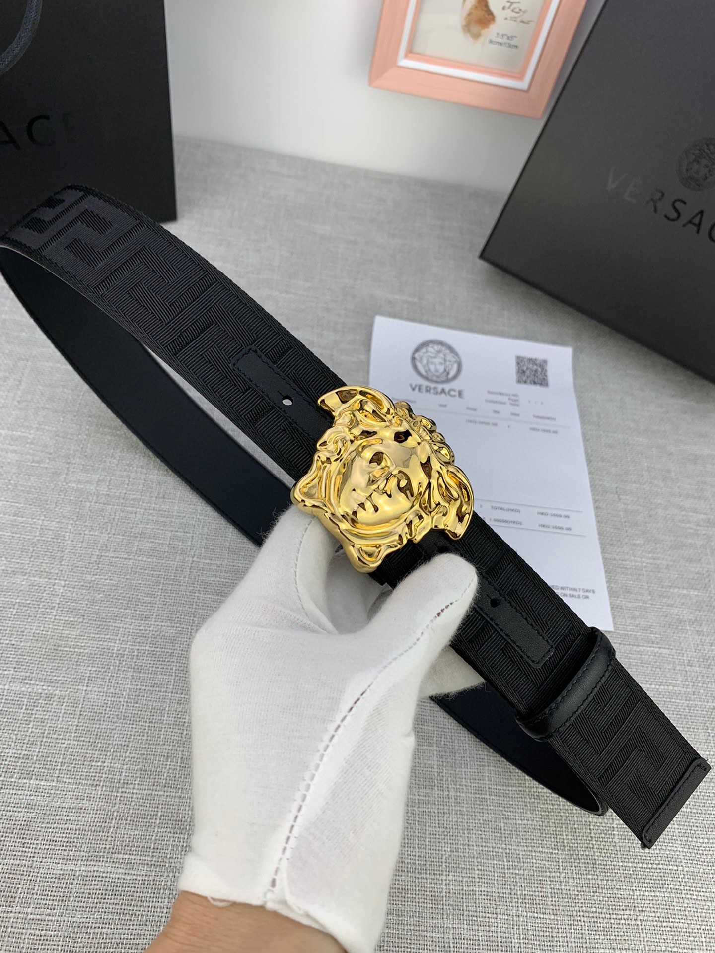 Versace Basic Belt Canvas S-m