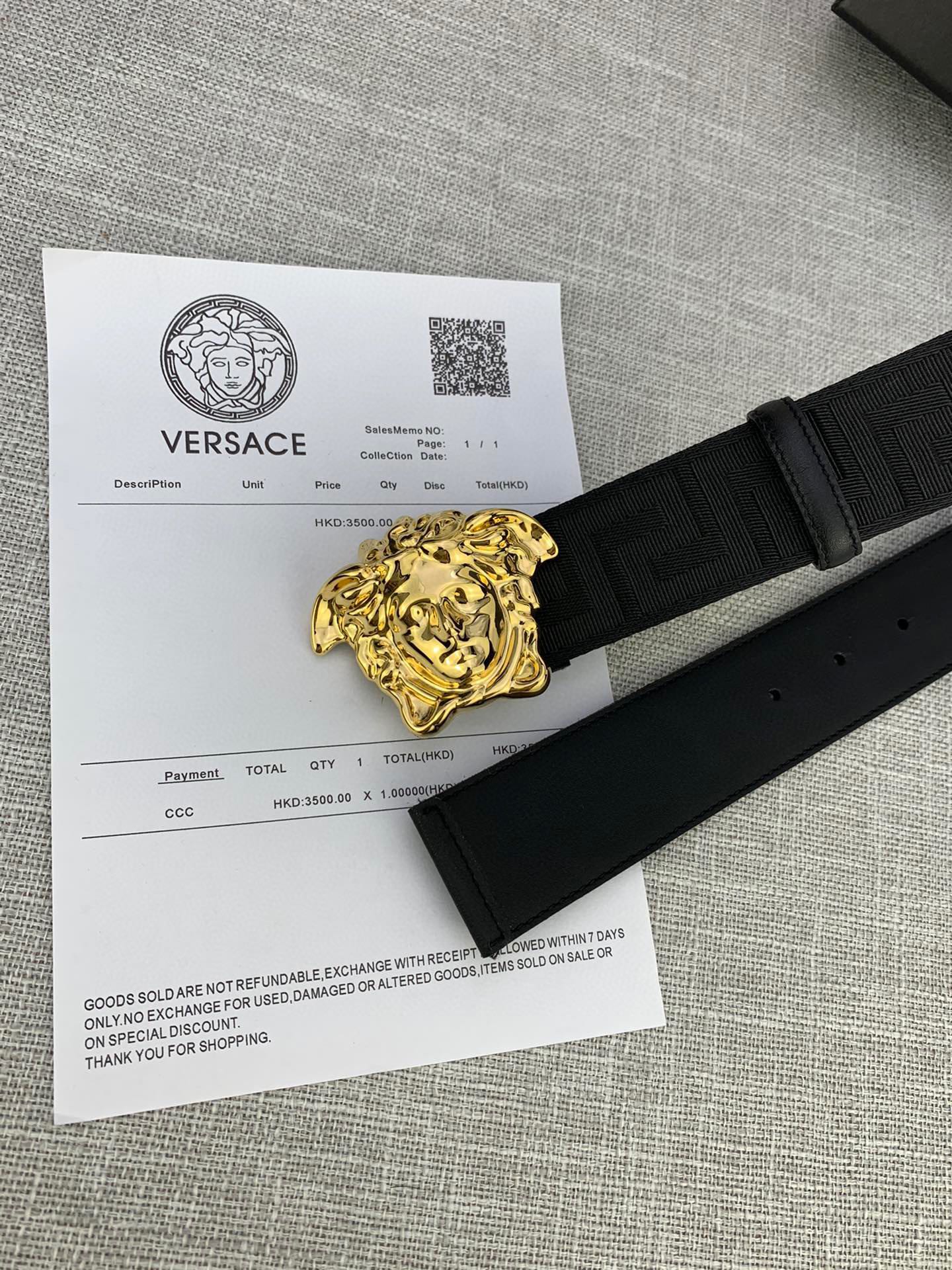 Versace Basic Belt Canvas S-m