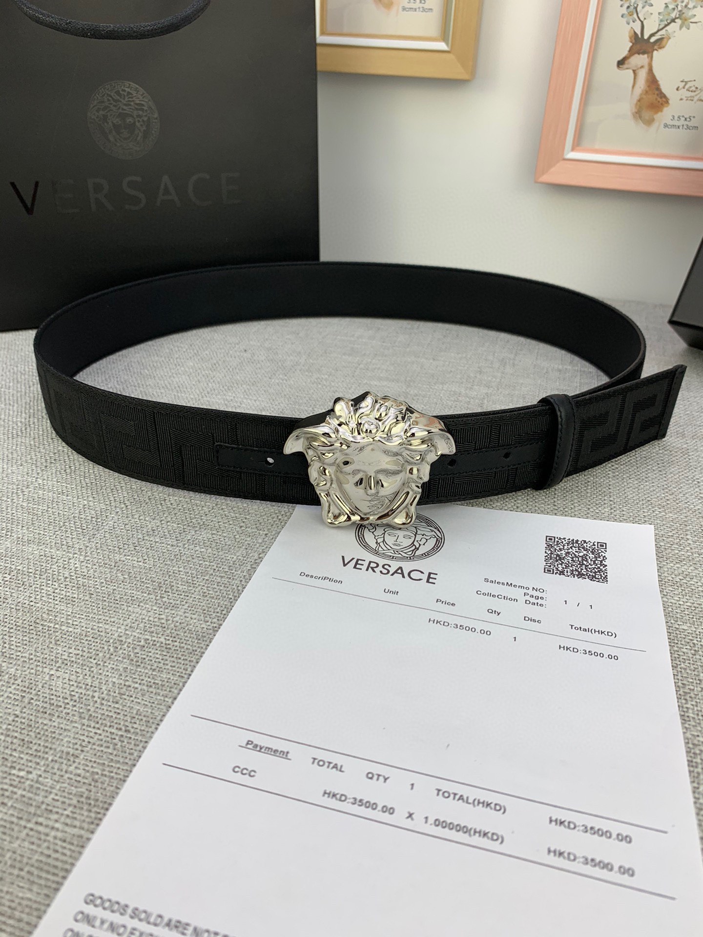 Versace Basic Belt Canvas S-m