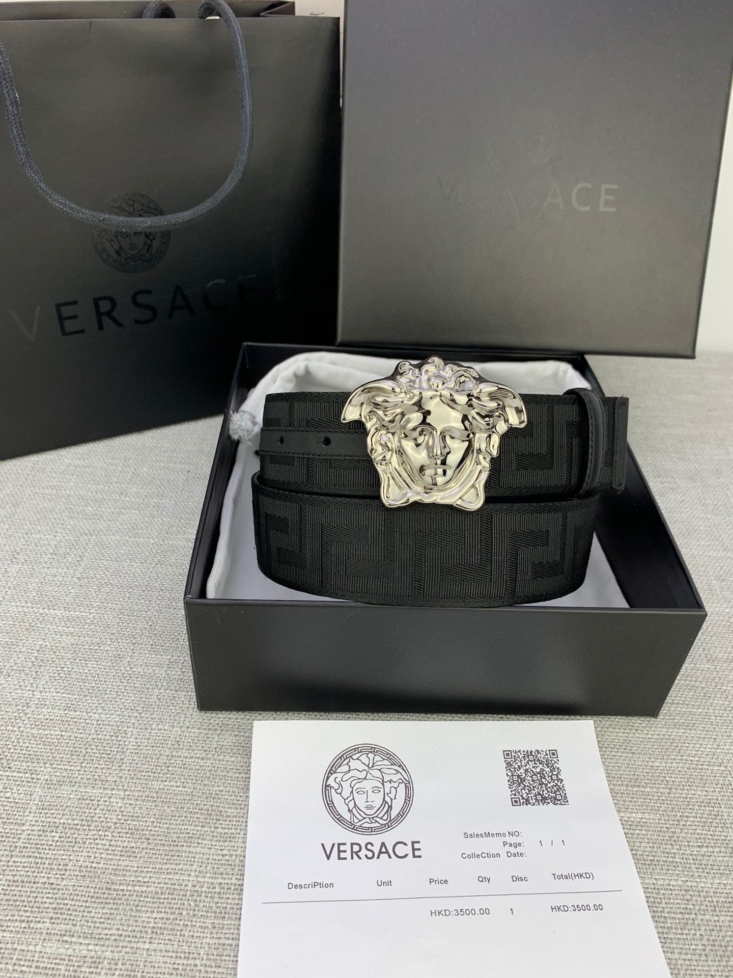 Versace Basic Belt Canvas S-m