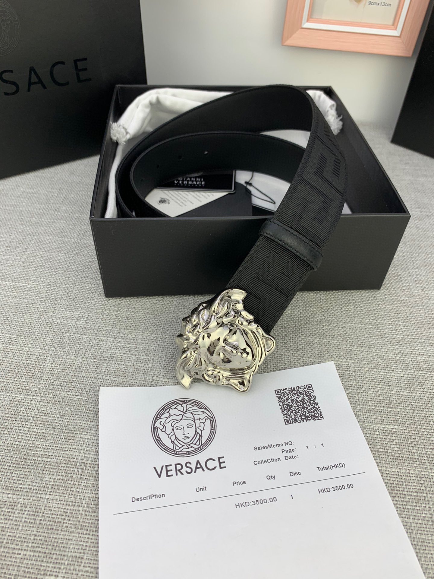 Versace Basic Belt Canvas S-m
