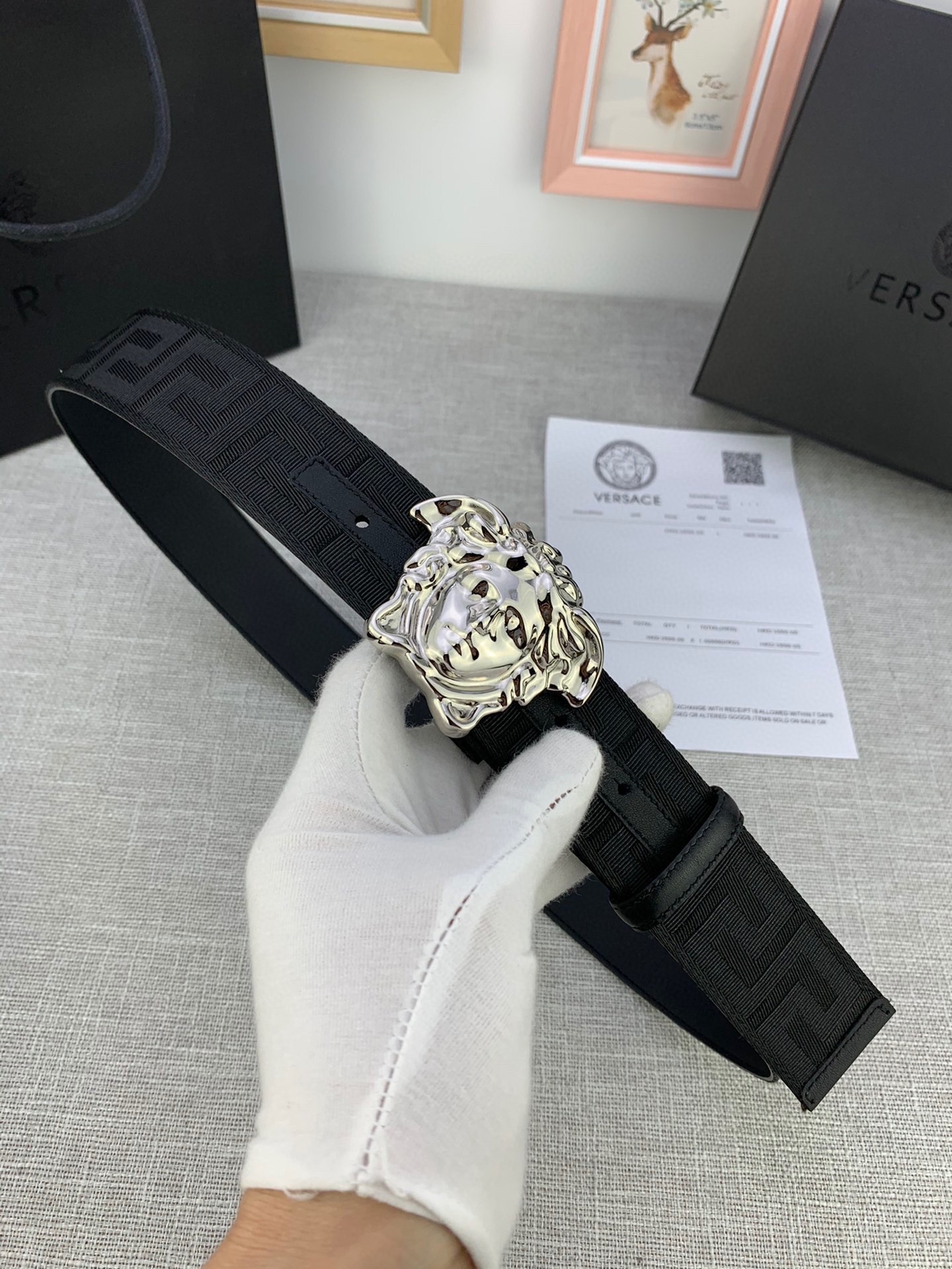 Versace Basic Belt Canvas S-m