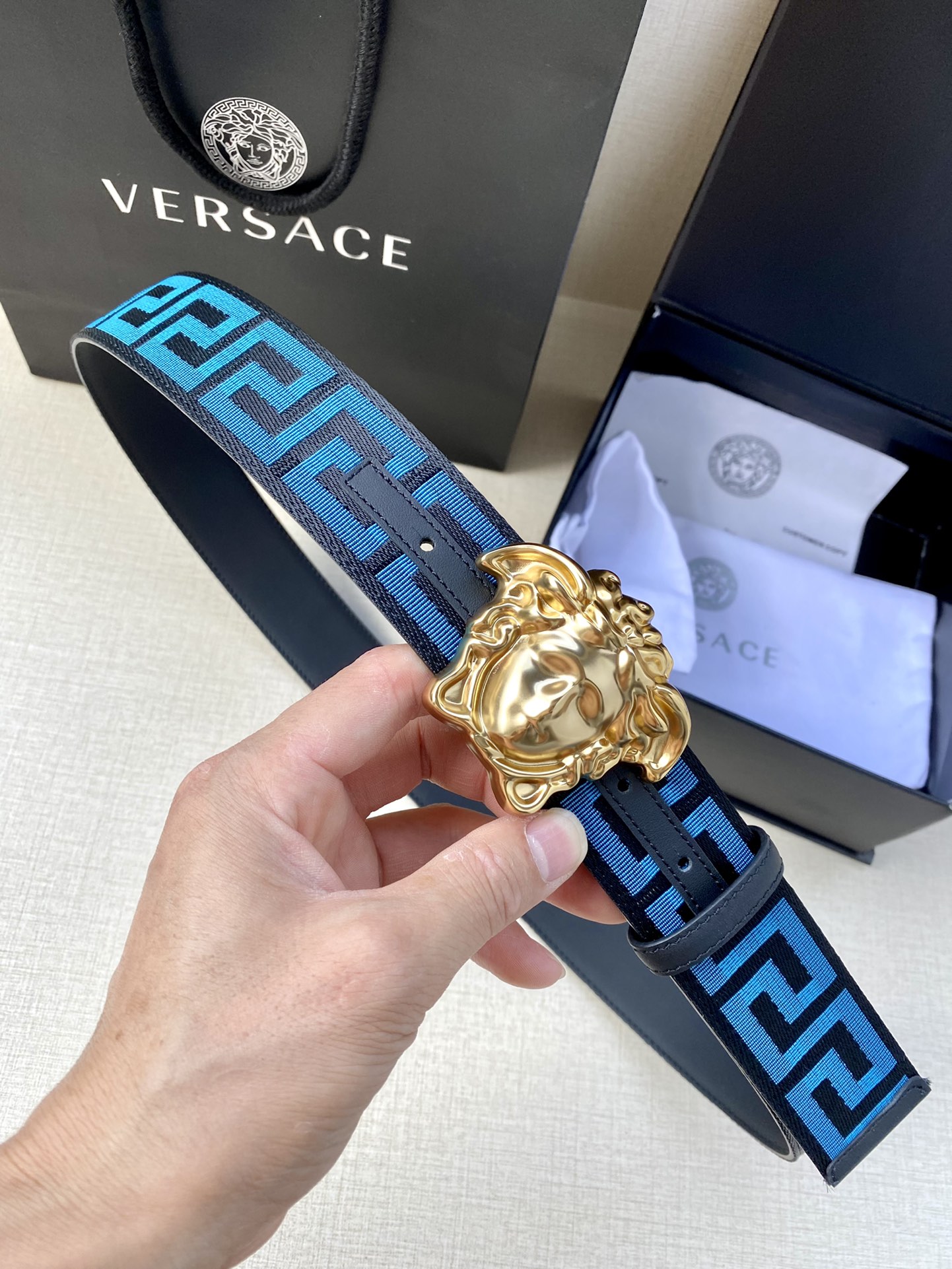 Versace Male Basic Belt Cow Leather S-m