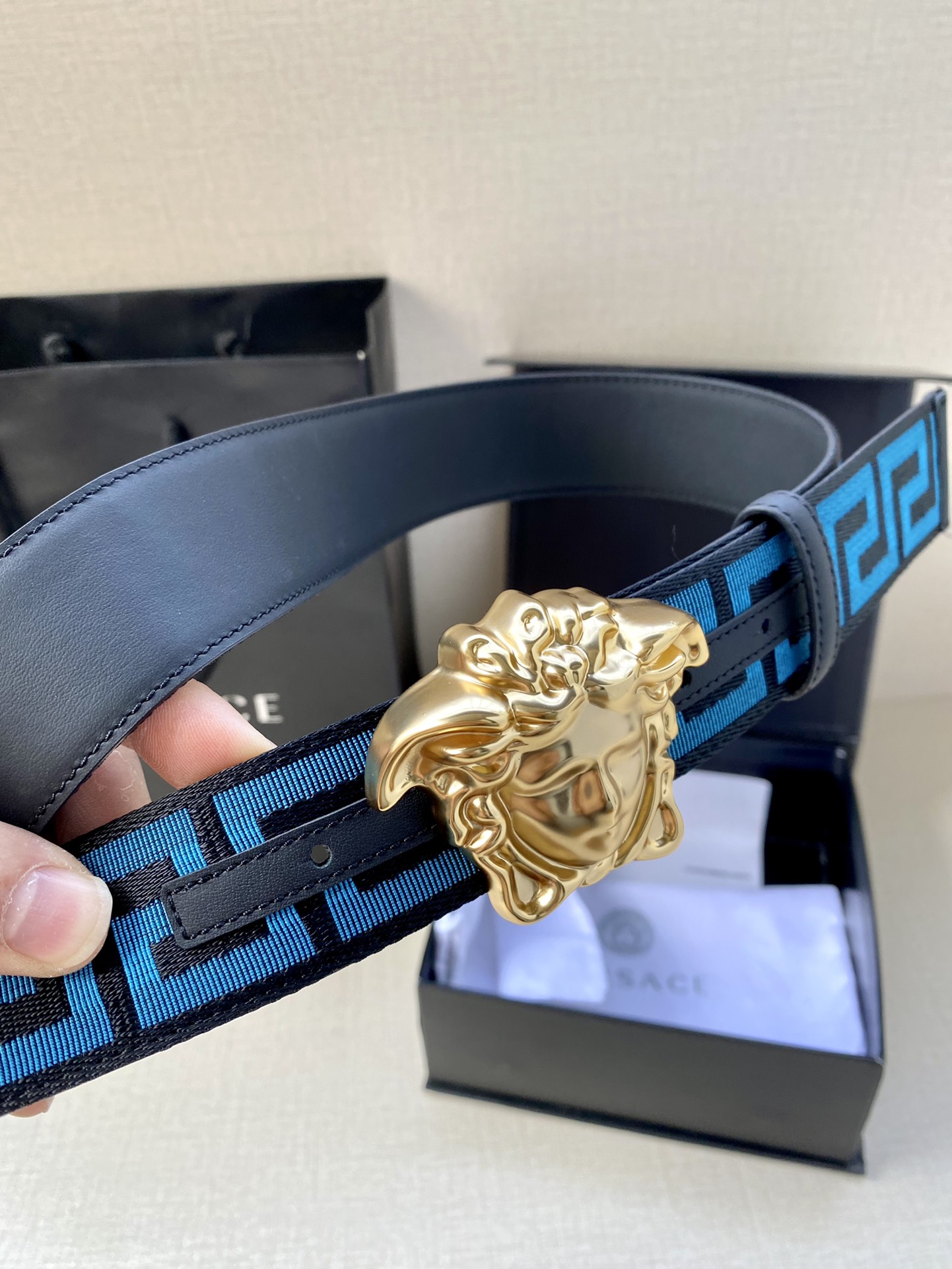 Versace Male Basic Belt Cow Leather S-m