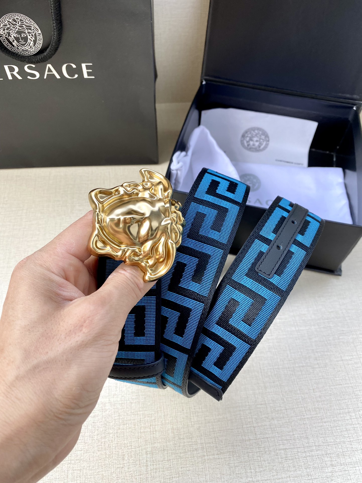 Versace Male Basic Belt Cow Leather S-m