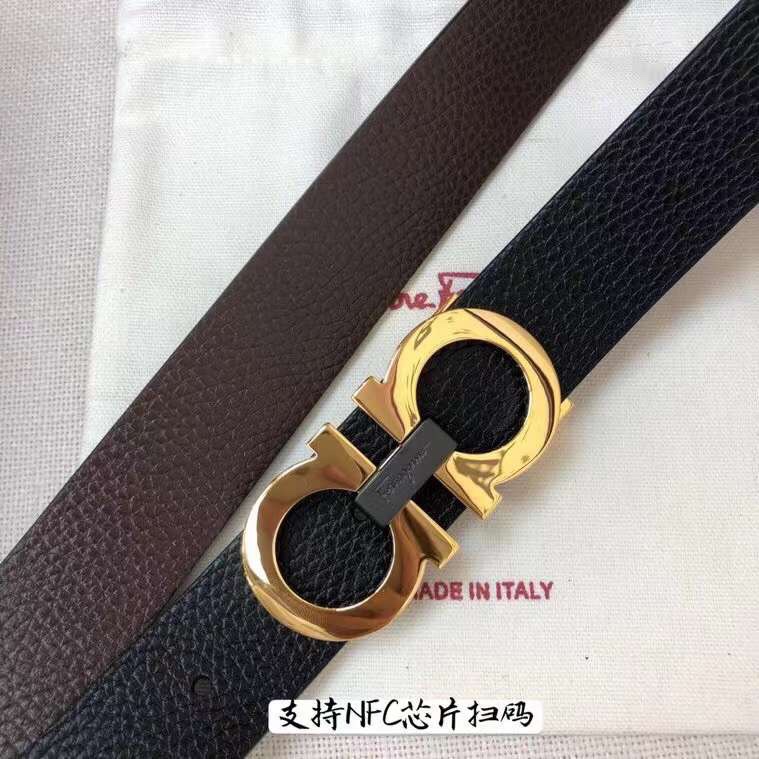 Salvatore Ferragamo Basic Belt Top Grain Leather 35mm