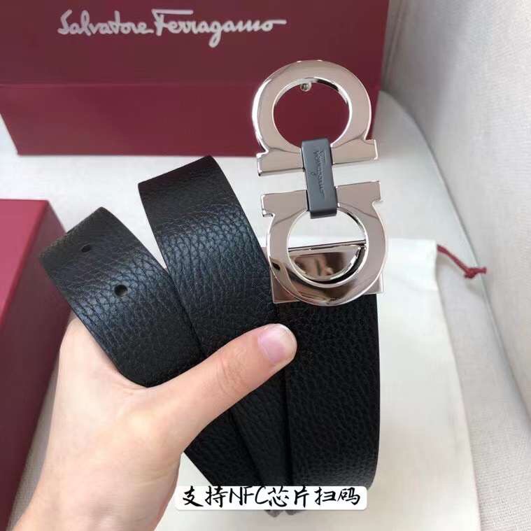 Salvatore Ferragamo Basic Belt Top Grain Leather 35mm