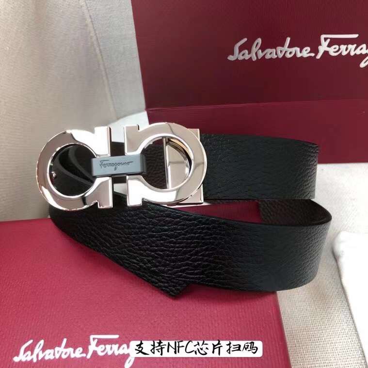 Salvatore Ferragamo Basic Belt Top Grain Leather 35mm