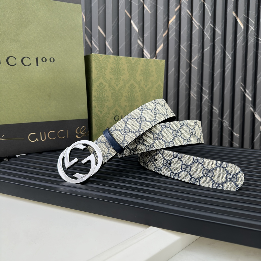Gucci Basic Belt Canvas Black S-m