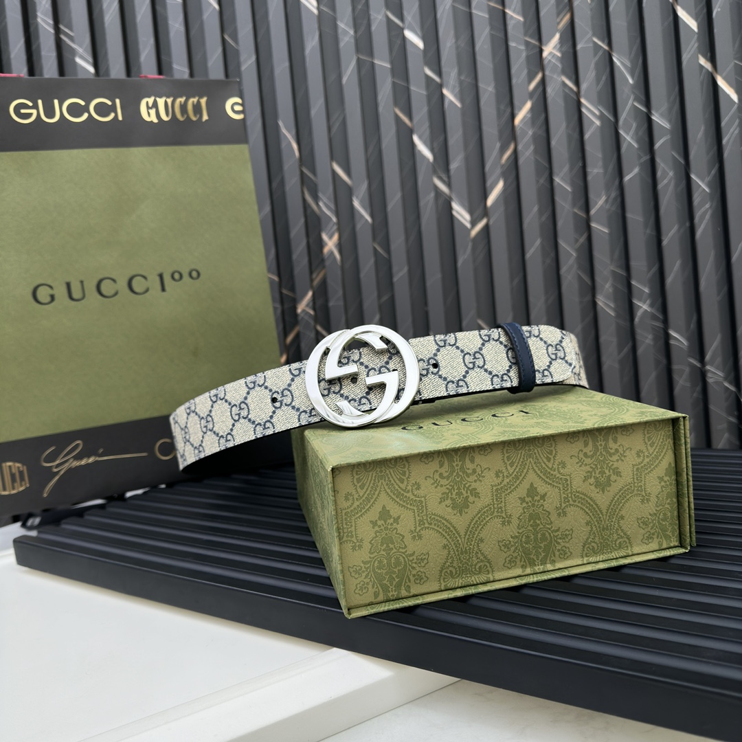 Gucci Basic Belt Canvas Black S-m