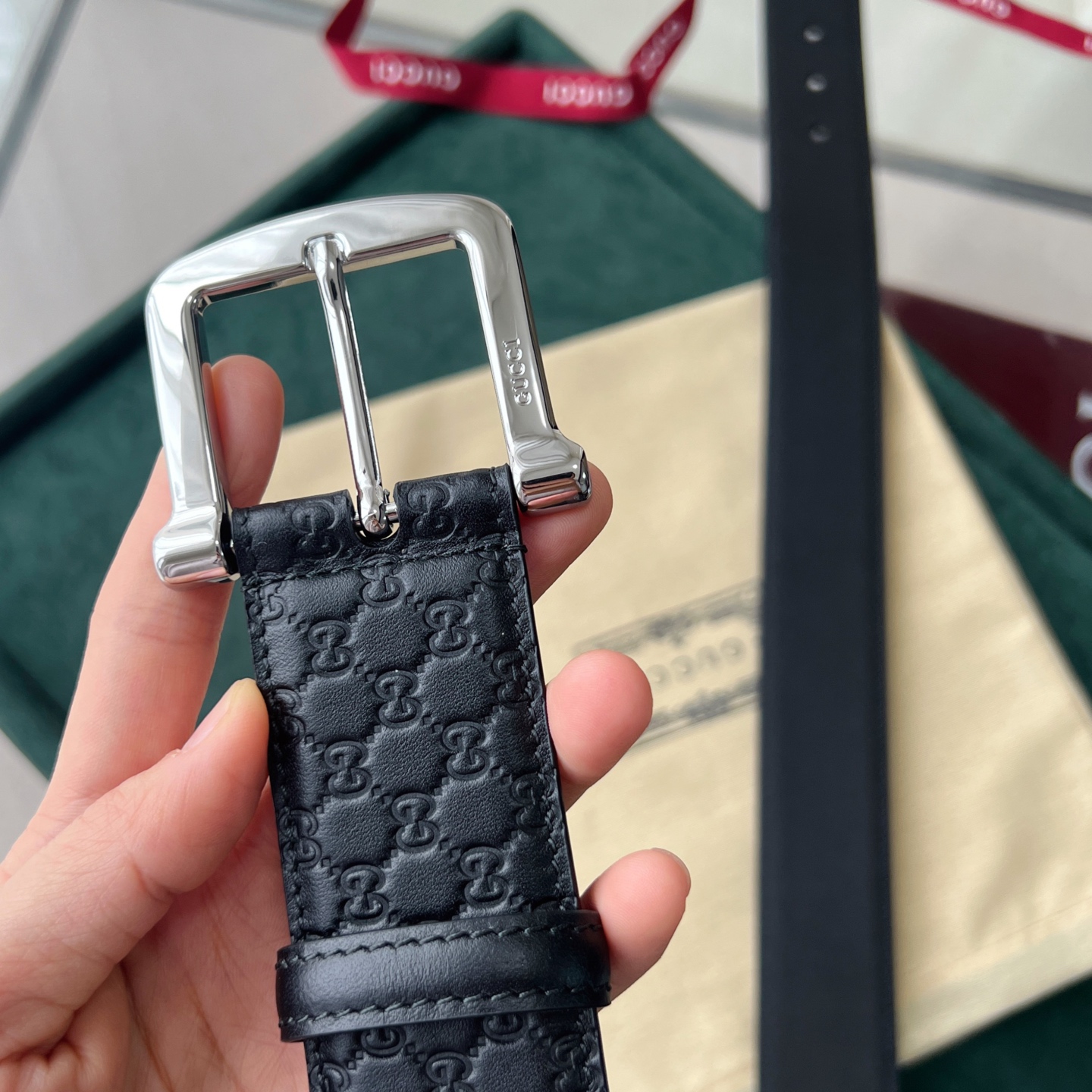 Gucci Basic Belt Cow Leather 40mm-m-l