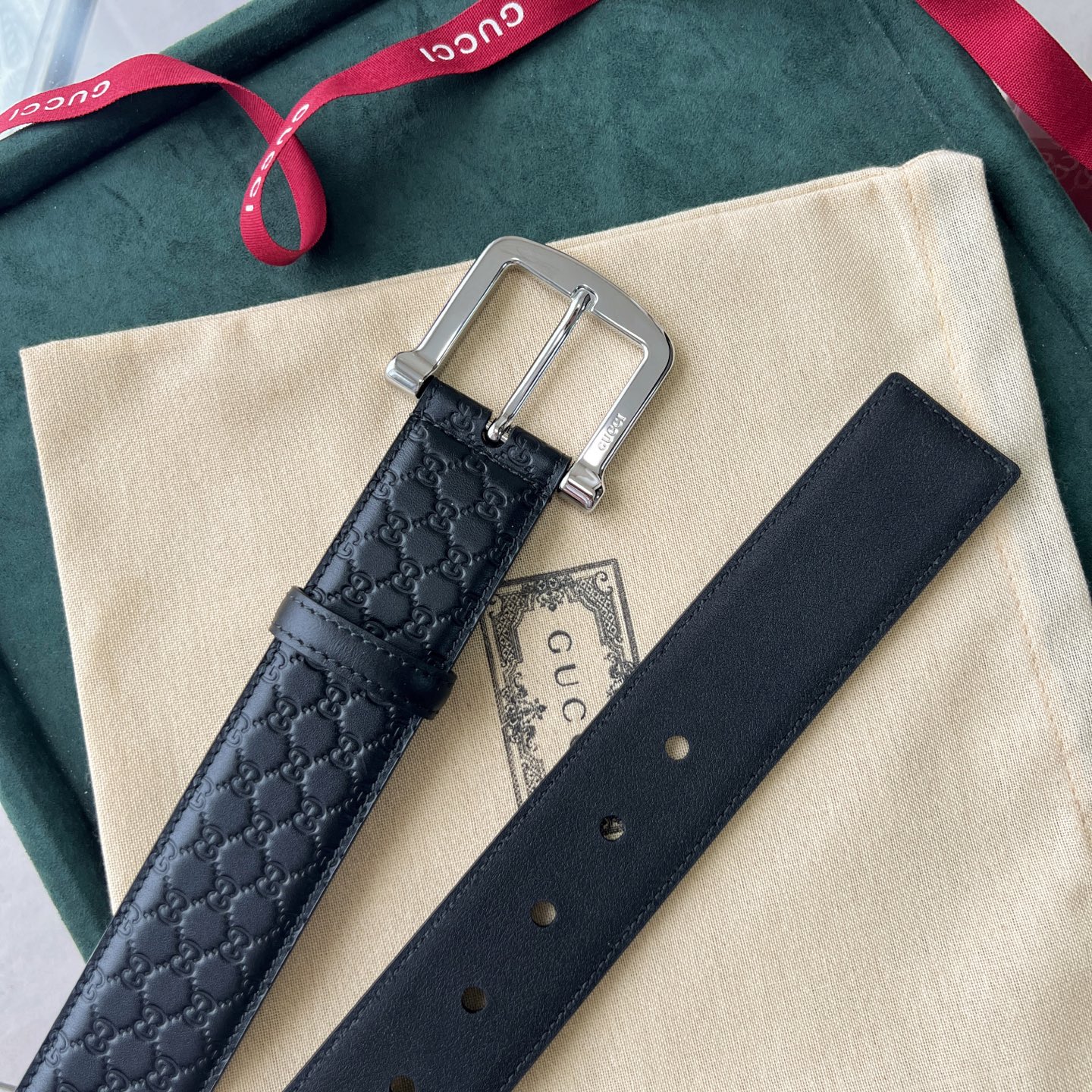 Gucci Basic Belt Cow Leather 40mm-m-l