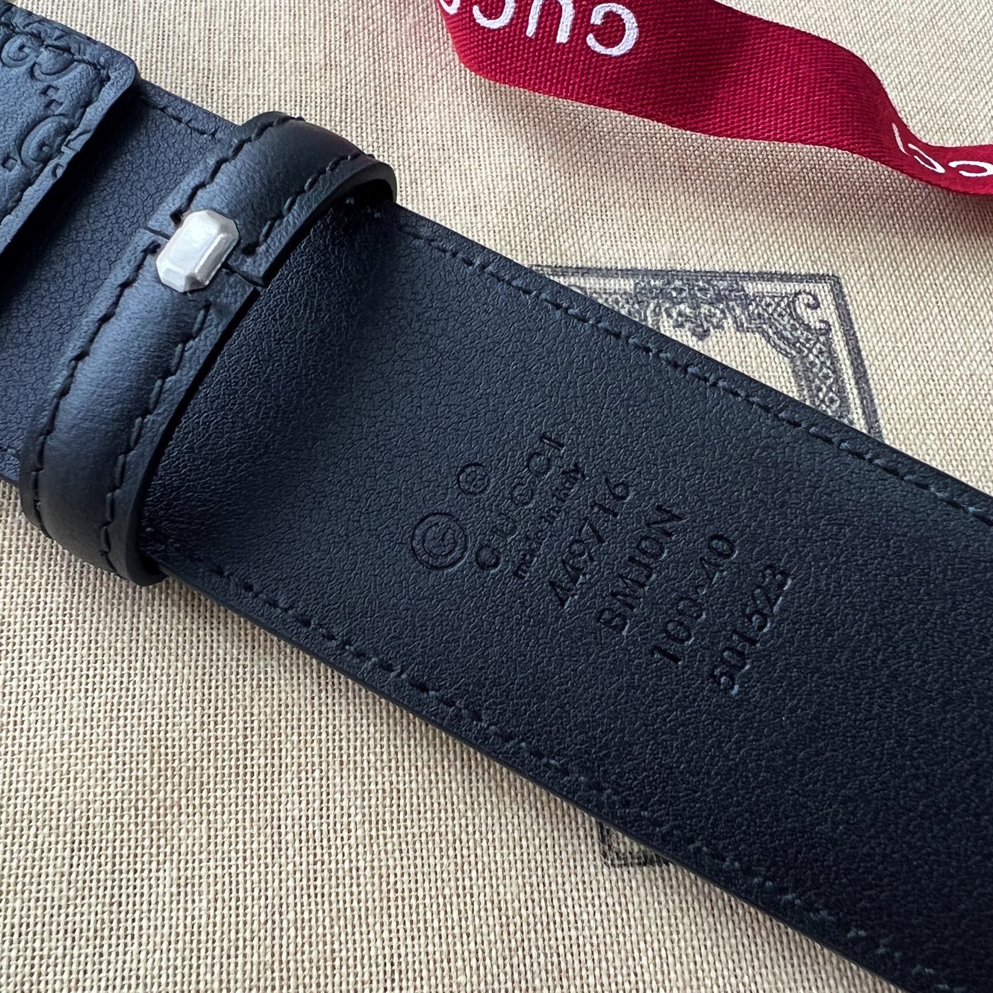 Gucci Basic Belt Cow Leather 40mm-m-l