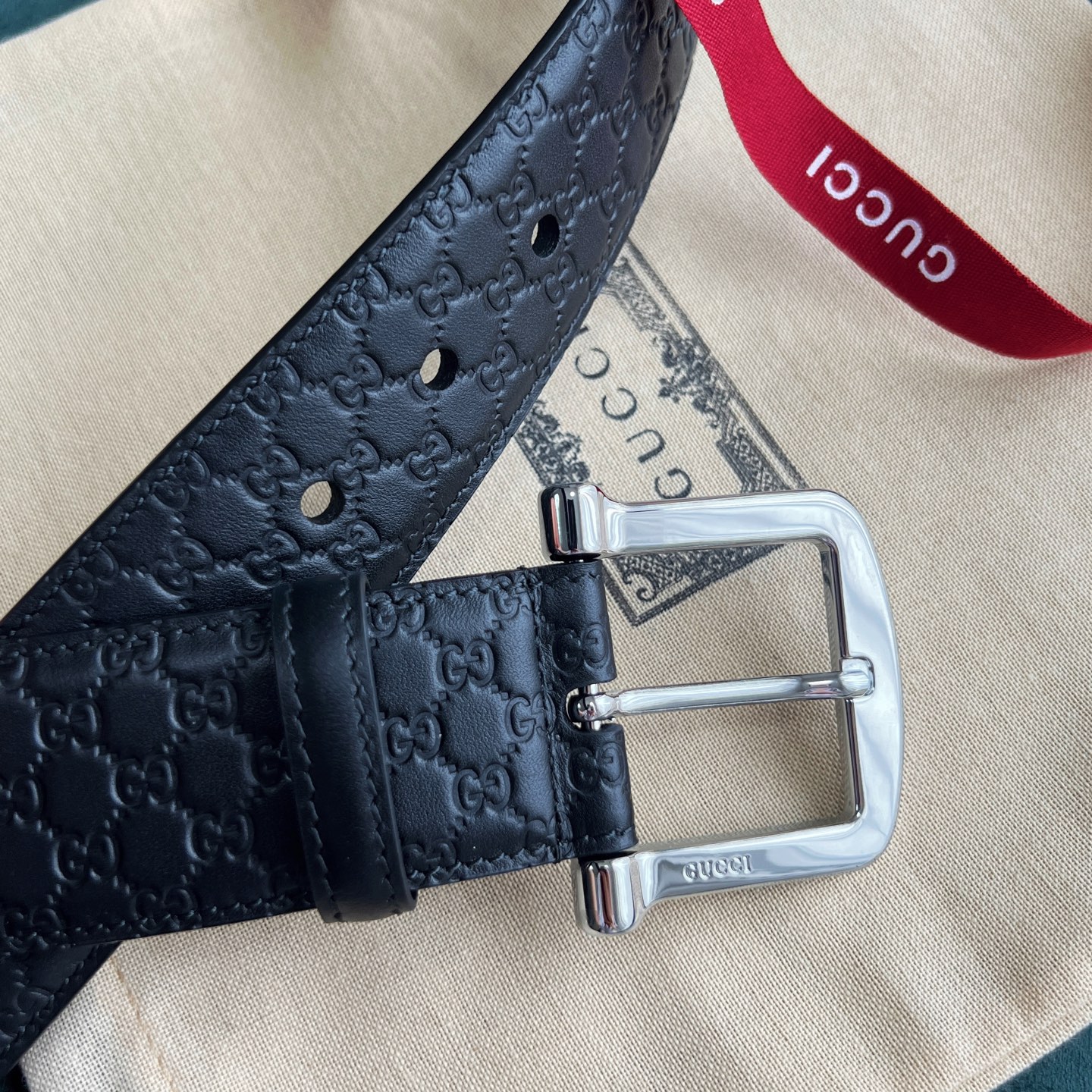 Gucci Basic Belt Cow Leather 40mm-m-l