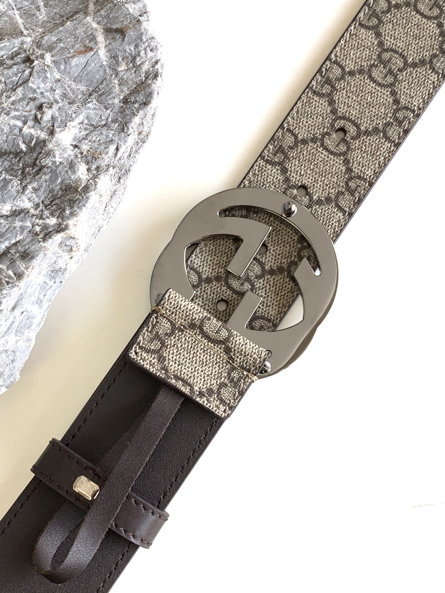 Gucci Leather Belt Cow Leather Black M